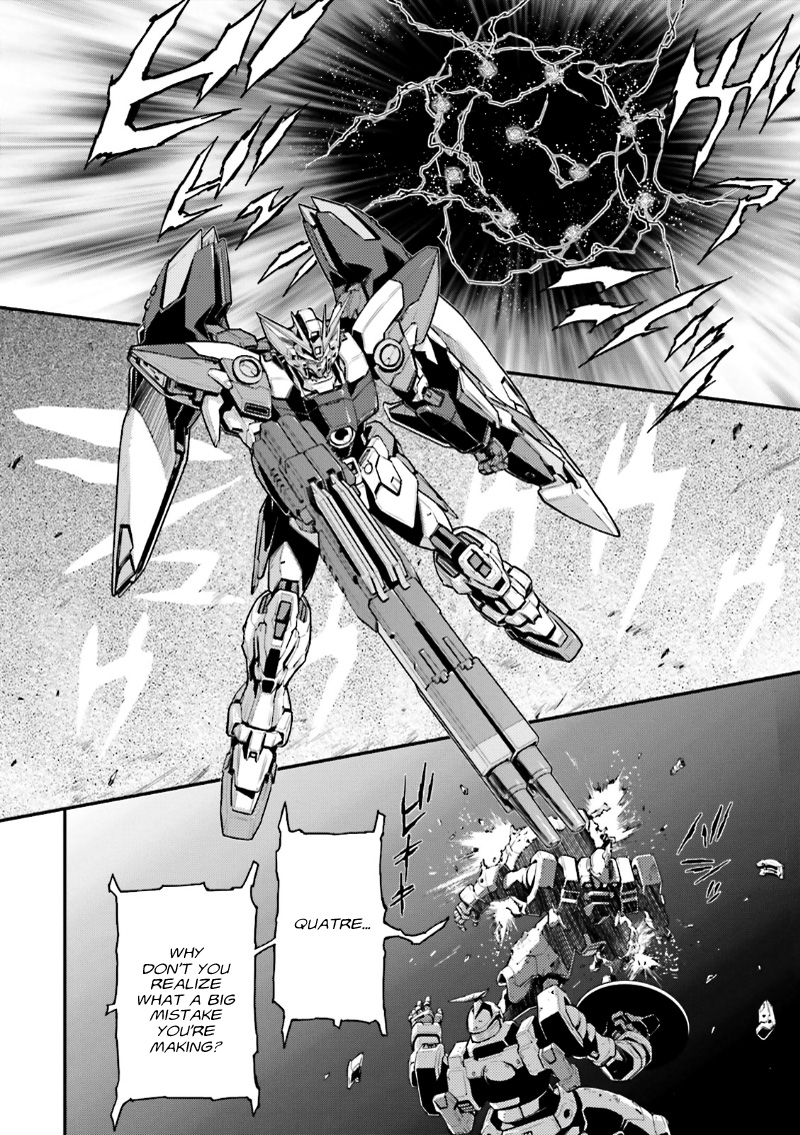 Shin Kidou Senki Gundam W: Endless Waltz - Haishatachi no Eikou Chapter 39.2 page 4 - Chapter 39 v2 : Episode.38 - Afterglow of Zero: Defeat (PART.02)
