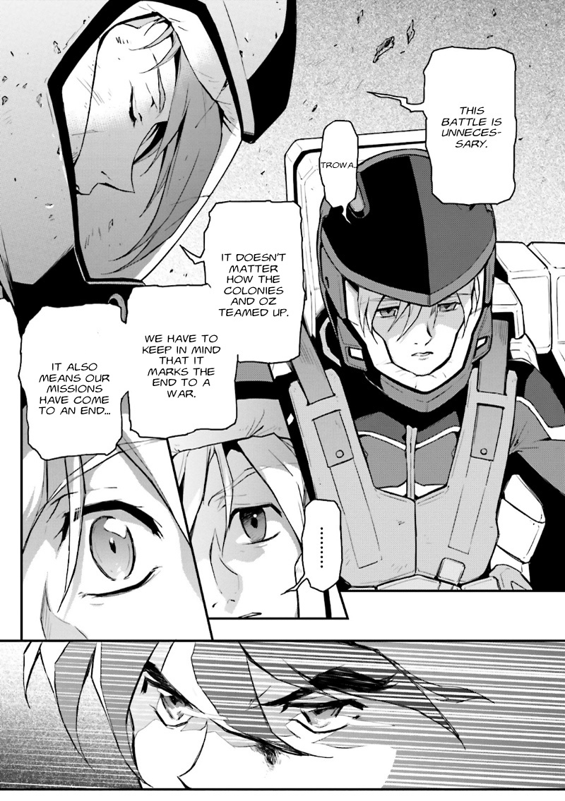 Shin Kidou Senki Gundam W: Endless Waltz - Haishatachi no Eikou Chapter 39.2 page 5 - Chapter 39 v2 : Episode.38 - Afterglow of Zero: Defeat (PART.02)