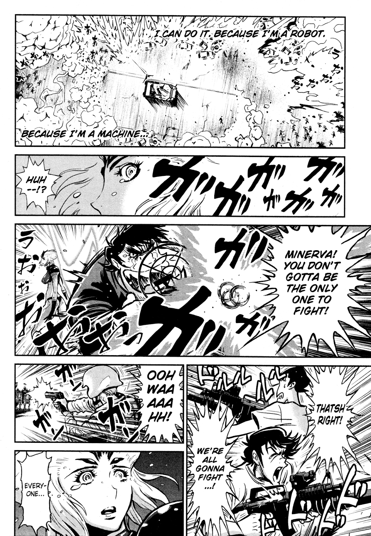 Shin Mazinger Zero Chapter 17.2 page 22 - Chapter 17 v2 : Fierce! The Iron Mask Army vs the Armed Citizens