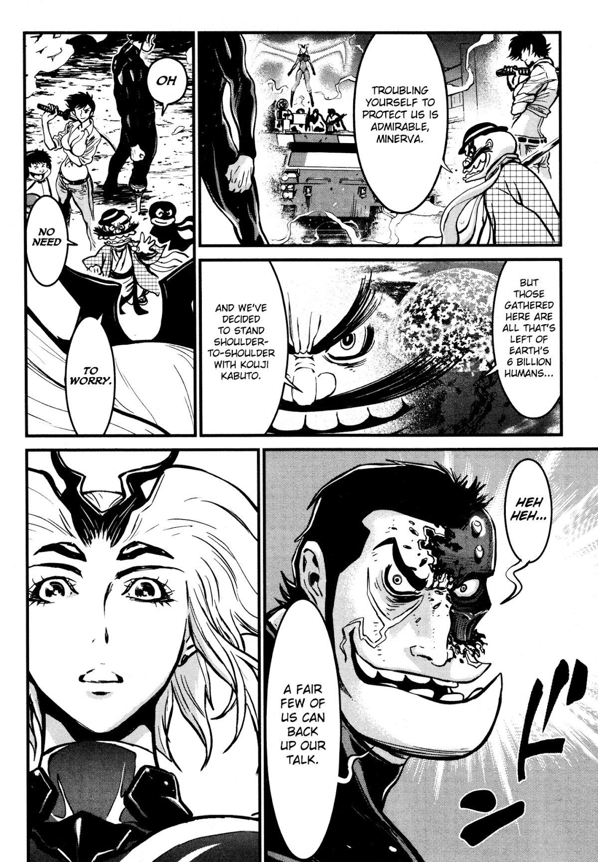 Shin Mazinger Zero Chapter 17.2 page 27 - Chapter 17 v2 : Fierce! The Iron Mask Army vs the Armed Citizens