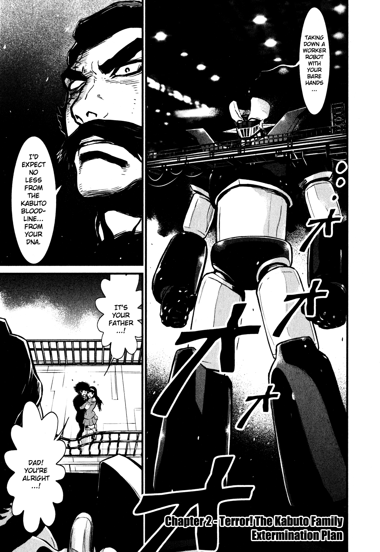 Shin Mazinger Zero Chapter 2.4 page 1 - Chapter 2 v4 : Terror! The Kabuto Family Extermination Plan