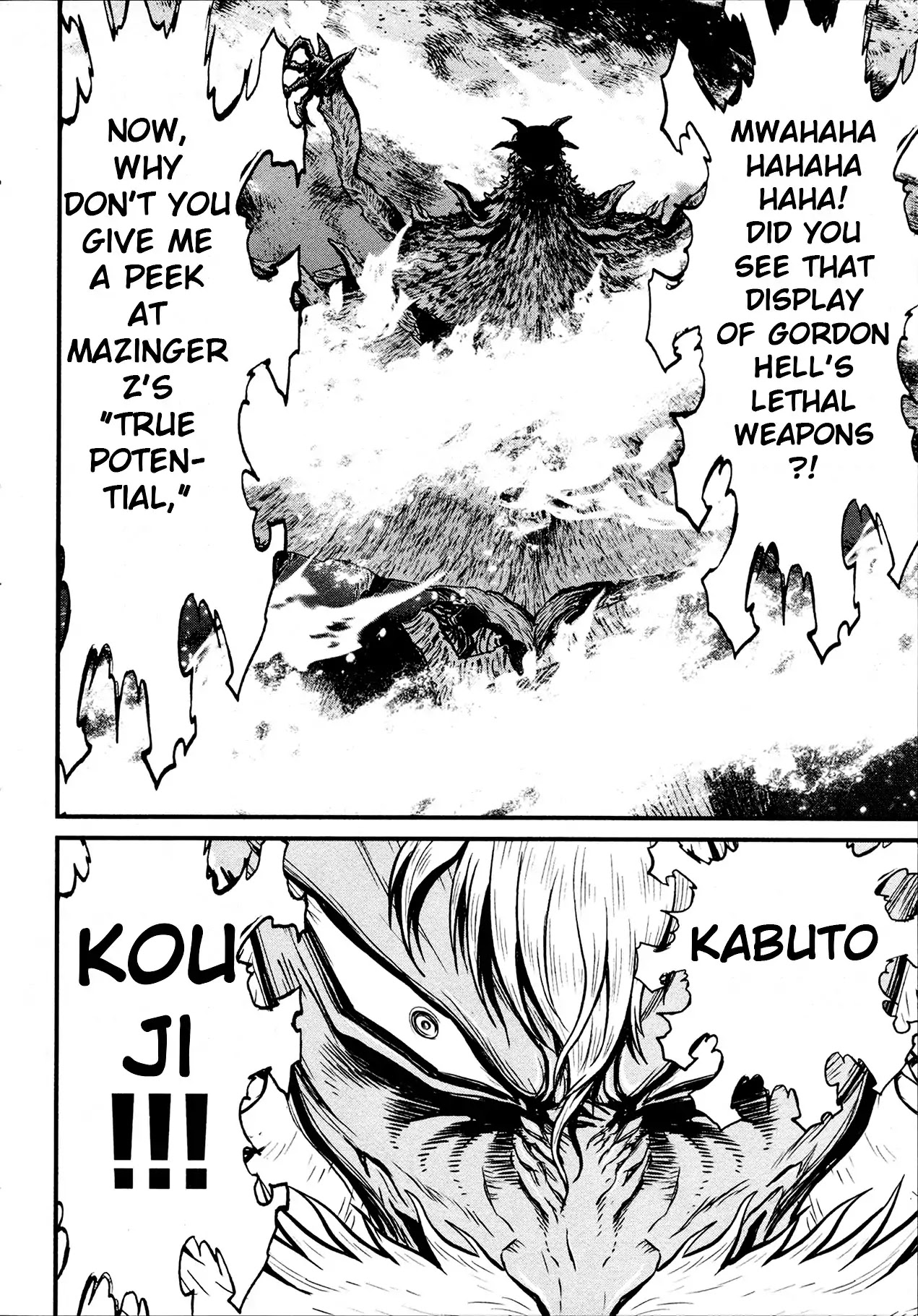 Shin Mazinger Zero Chapter 35 page 27 - Chapter 35: The Devil's Super Evolution Slices Through The Storm of Flames