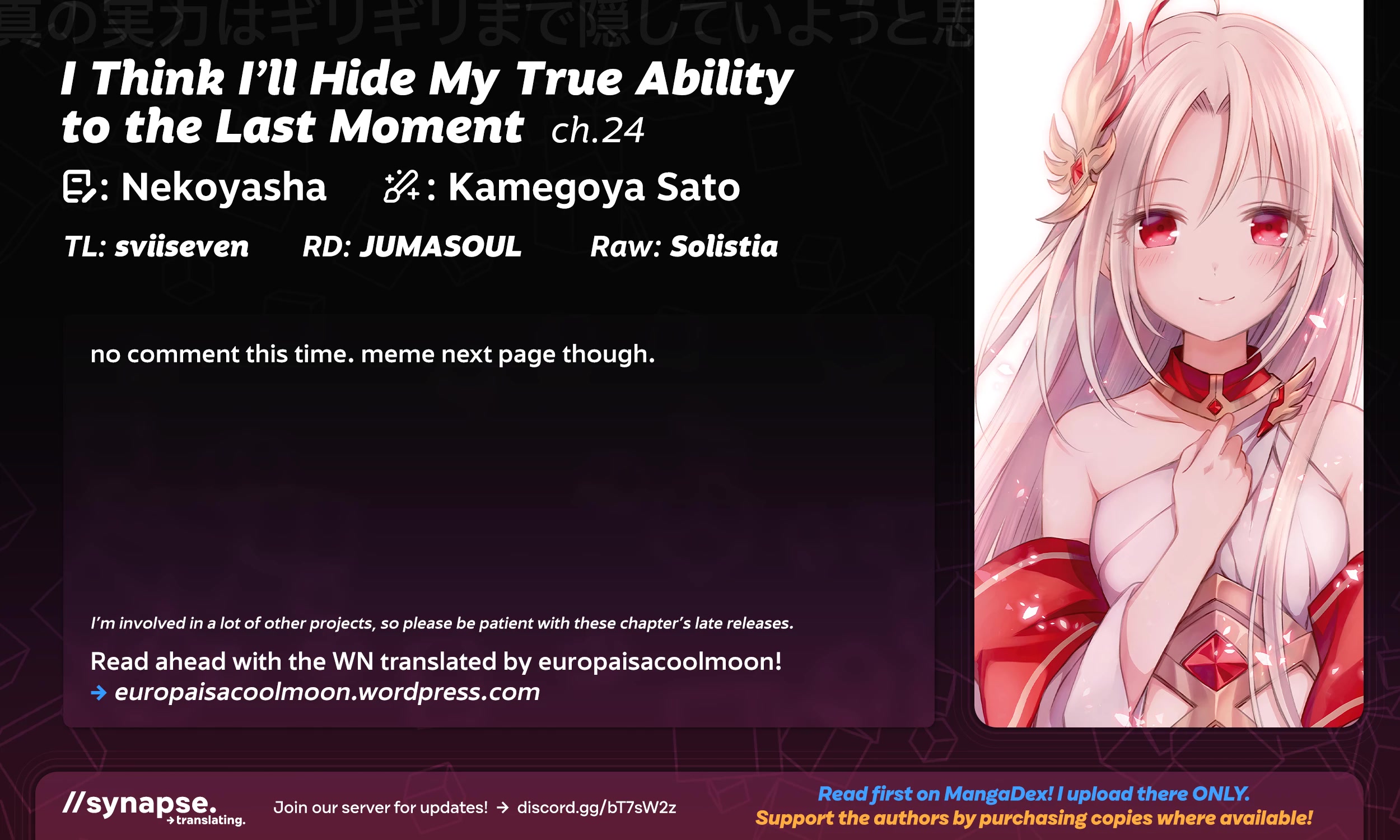 Shin no Jitsuryoku wa Girigiri Made Kakushite Iyou to Omou Chapter 24 page 24 - Chapter 24: By the Window