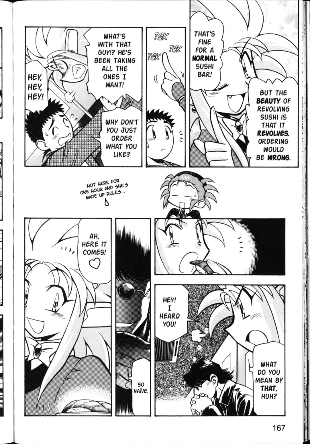 Shin Tenchi Muyo Chapter 5.6 page 15 - Vol.5 Chapter 6: Sushi Revolution