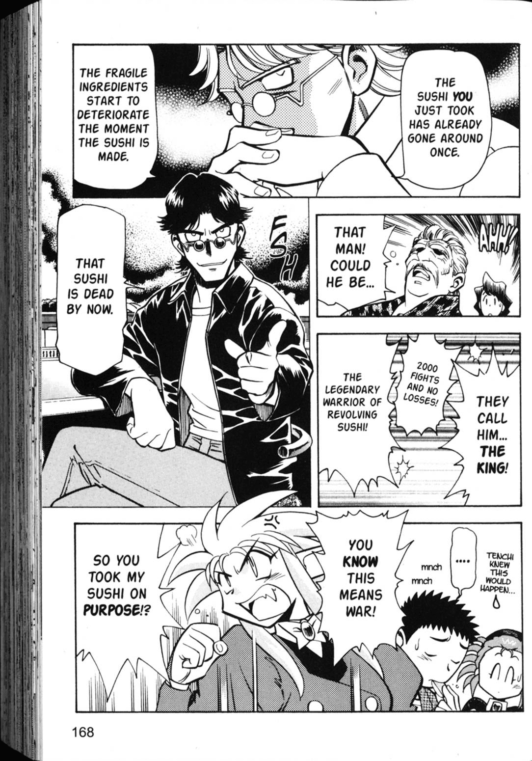 Shin Tenchi Muyo Chapter 5.6 page 16 - Vol.5 Chapter 6: Sushi Revolution