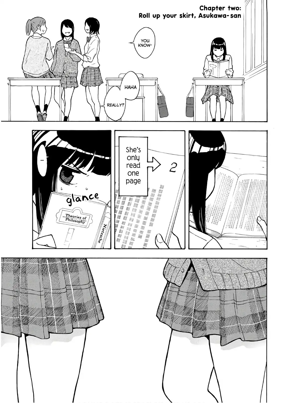 Shinanaide! Asukawa-san Chapter 2 page 2 - Chapter 2: Roll up your skirt, Asukawa-san.