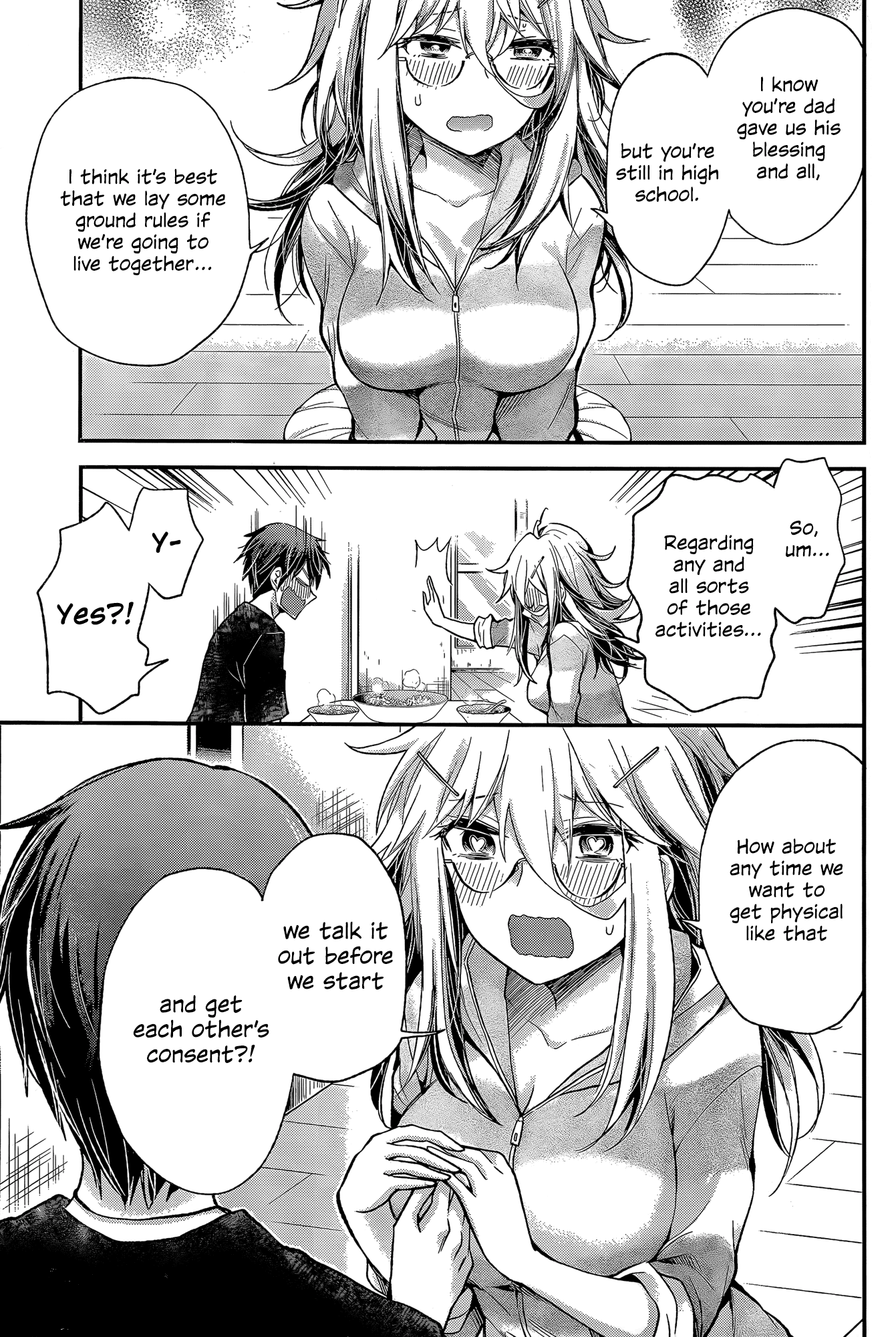 Shingeki no Eroko-san Chapter 13 page 15 - Chapter 13: Perversion 13 – When you’re living with a minor and you want to put it in, make sure you announce what you’re doing first
