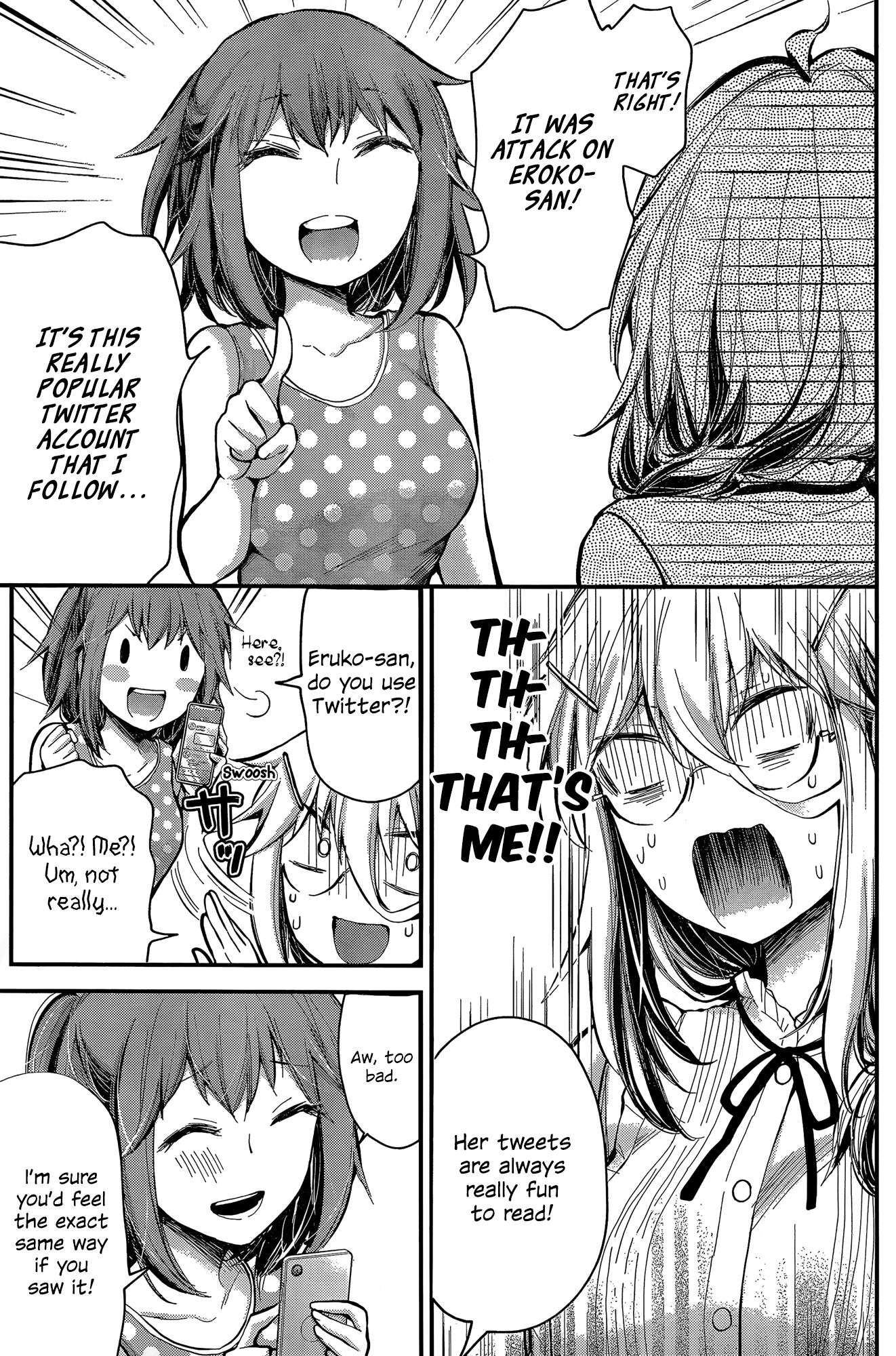 Shingeki no Eroko-san Chapter 18 page 15 - Chapter 18: Perversion 18: While the Hoshi’s away, the mice- I mean girls will play! I’m so nervous!