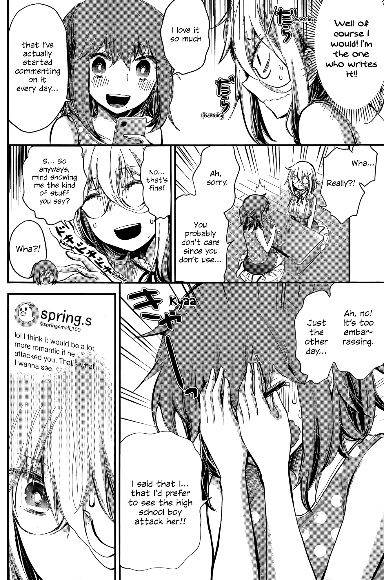 Shingeki no Eroko-san Chapter 18 page 16 - Chapter 18: Perversion 18: While the Hoshi’s away, the mice- I mean girls will play! I’m so nervous!