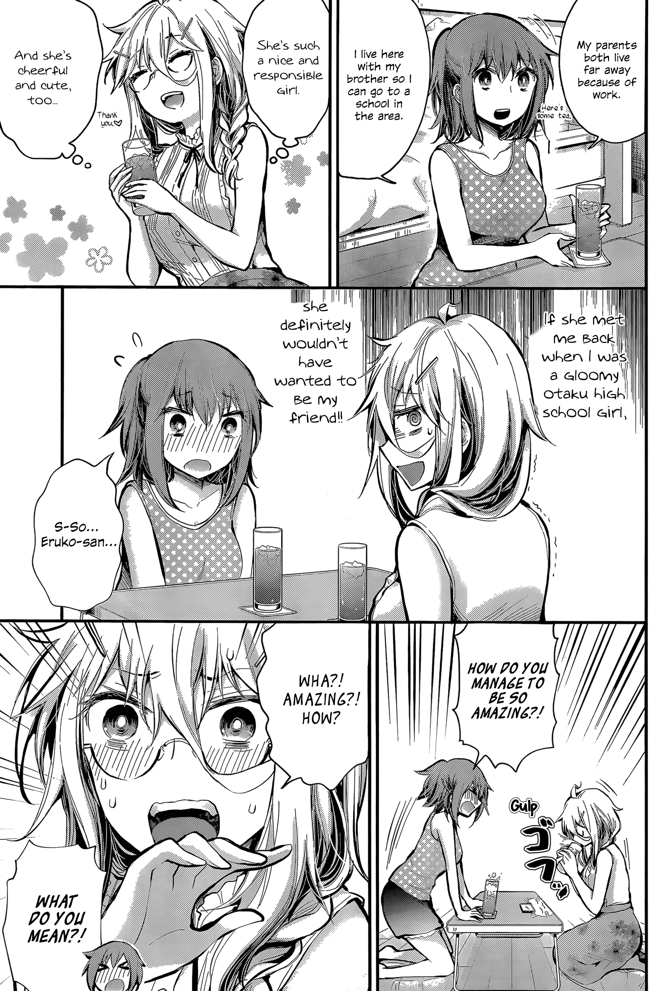 Shingeki no Eroko-san Chapter 18 page 9 - Chapter 18: Perversion 18: While the Hoshi’s away, the mice- I mean girls will play! I’m so nervous!