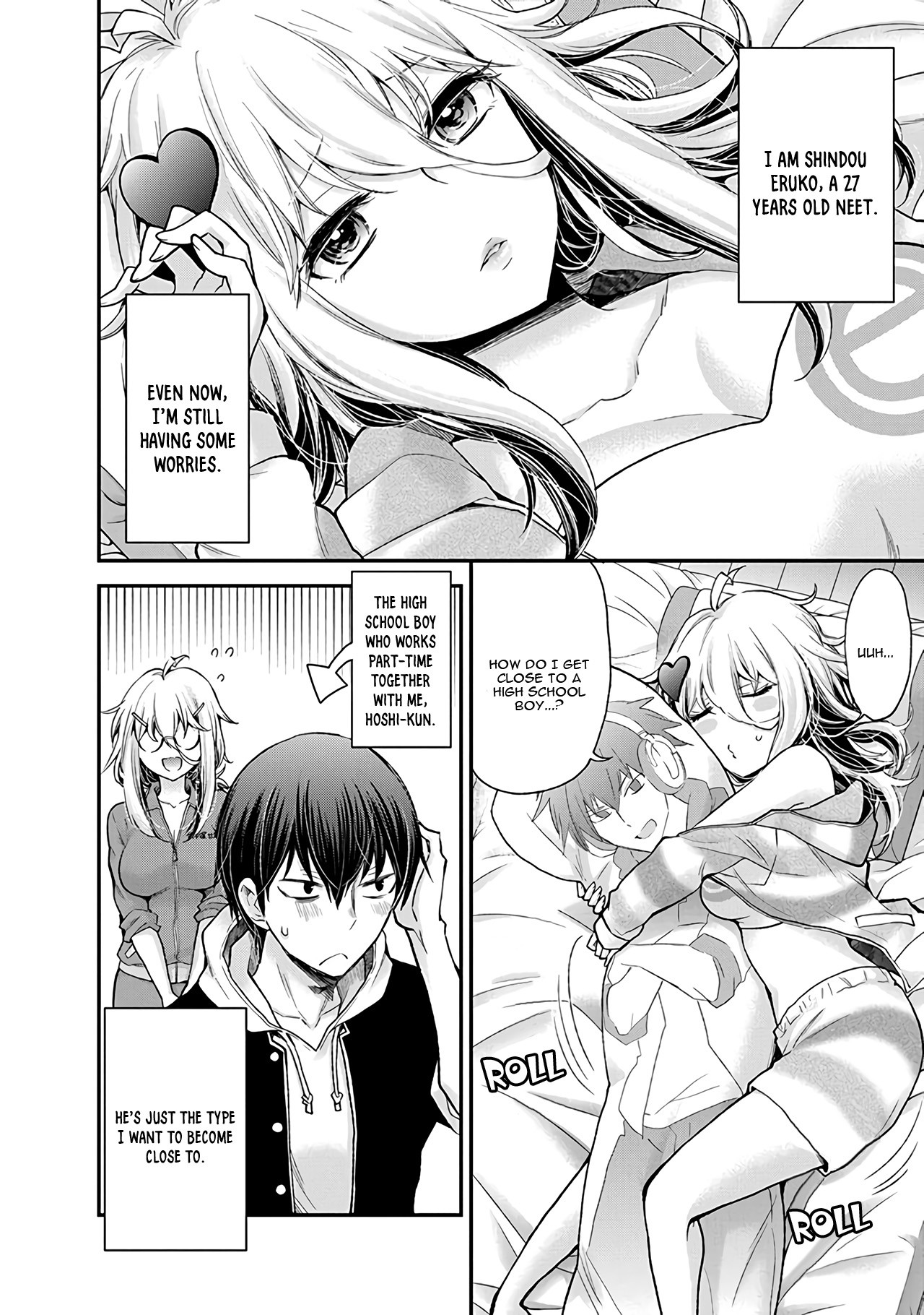 Shingeki no Eroko-san Chapter 2 page 3 - Chapter 2: I'll sniff with all my might because his nape smells so good