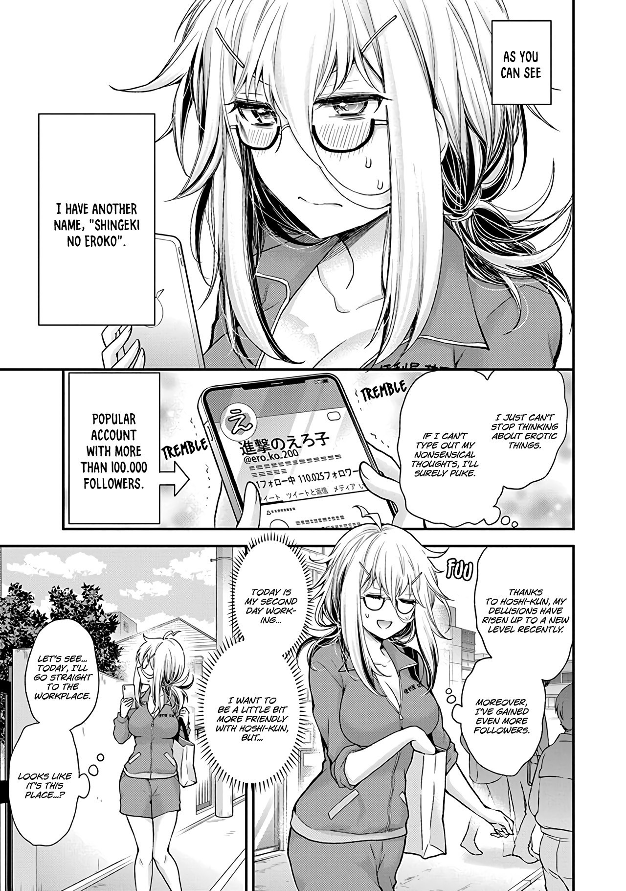 Shingeki no Eroko-san Chapter 2 page 6 - Chapter 2: I'll sniff with all my might because his nape smells so good