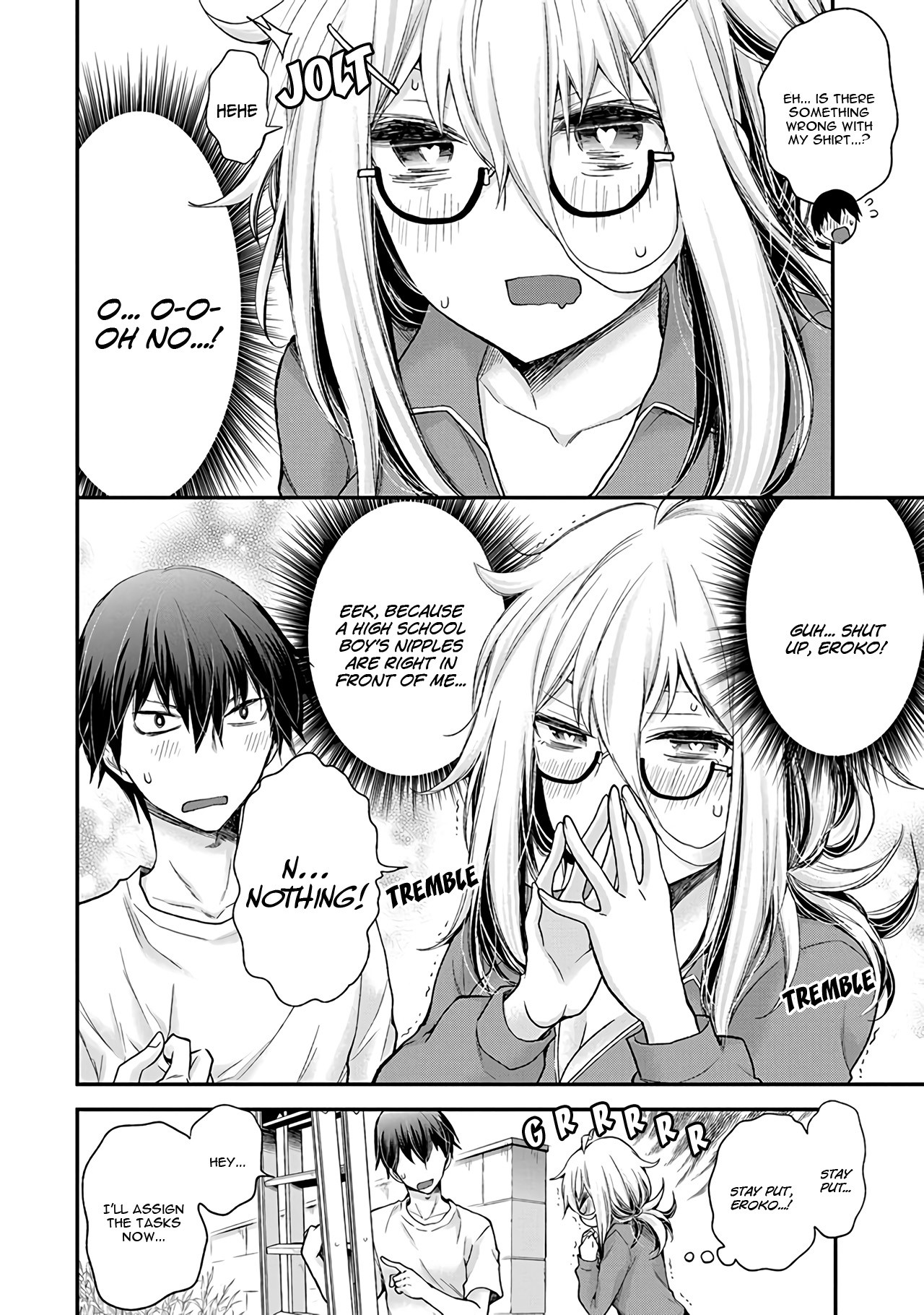 Shingeki no Eroko-san Chapter 2 page 9 - Chapter 2: I'll sniff with all my might because his nape smells so good