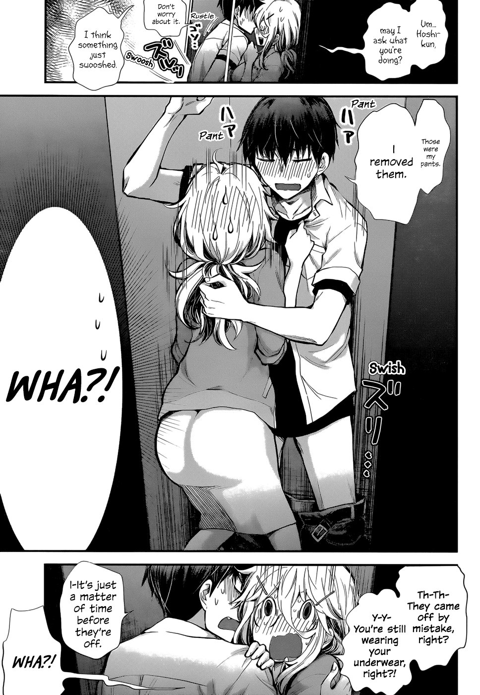 Shingeki no Eroko-san Chapter 24 page 3 - Chapter 24: Perversion 24: Apparently high school boys have a habit of removing their underwear when entering tight spaces.