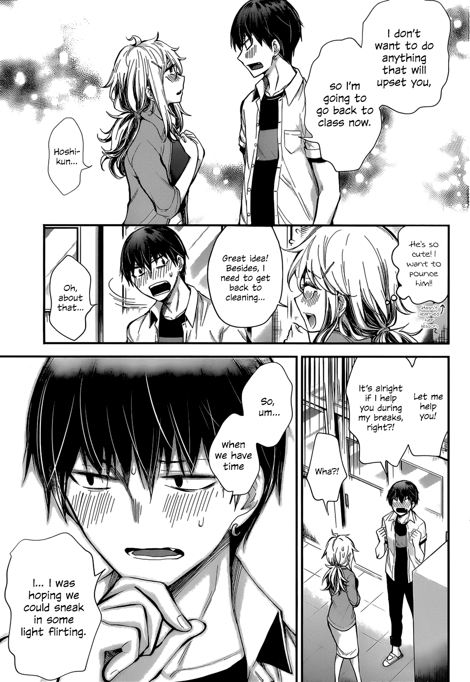 Shingeki no Eroko-san Chapter 24 page 9 - Chapter 24: Perversion 24: Apparently high school boys have a habit of removing their underwear when entering tight spaces.