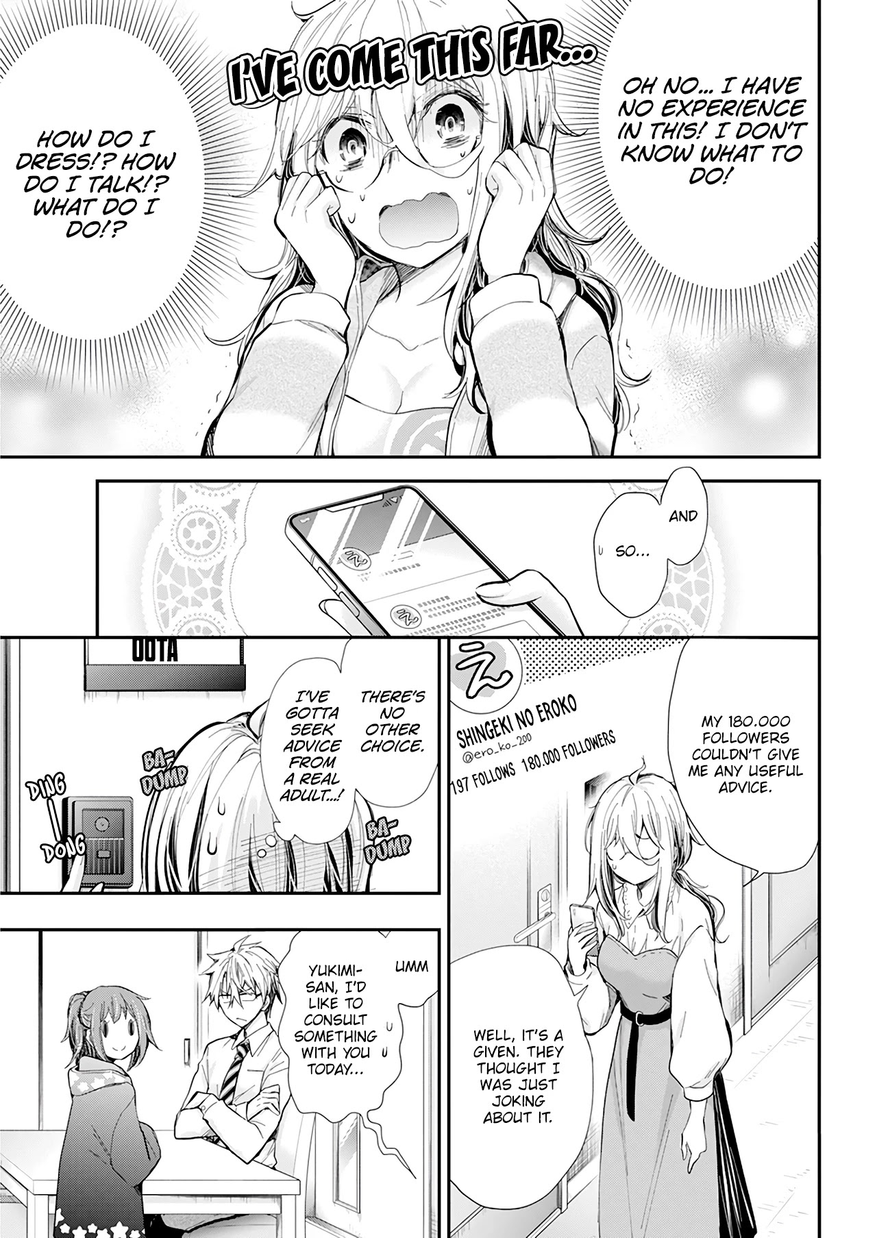 Shingeki no Eroko-san Chapter 30 page 11 - Chapter 30: It feels uneasy receiving permission to marry a high school boy, but I'll have him for dinner first