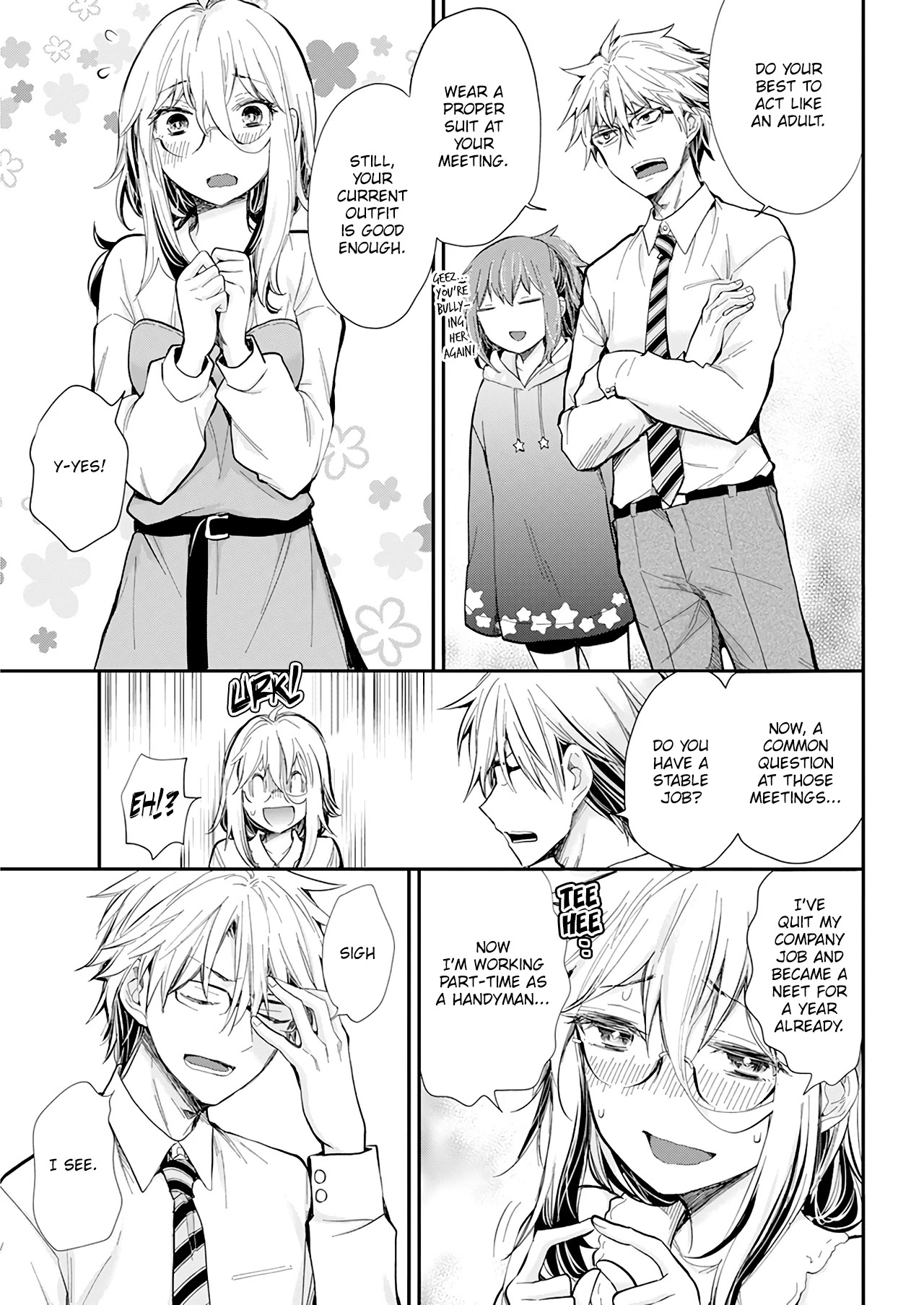 Shingeki no Eroko-san Chapter 30 page 13 - Chapter 30: It feels uneasy receiving permission to marry a high school boy, but I'll have him for dinner first