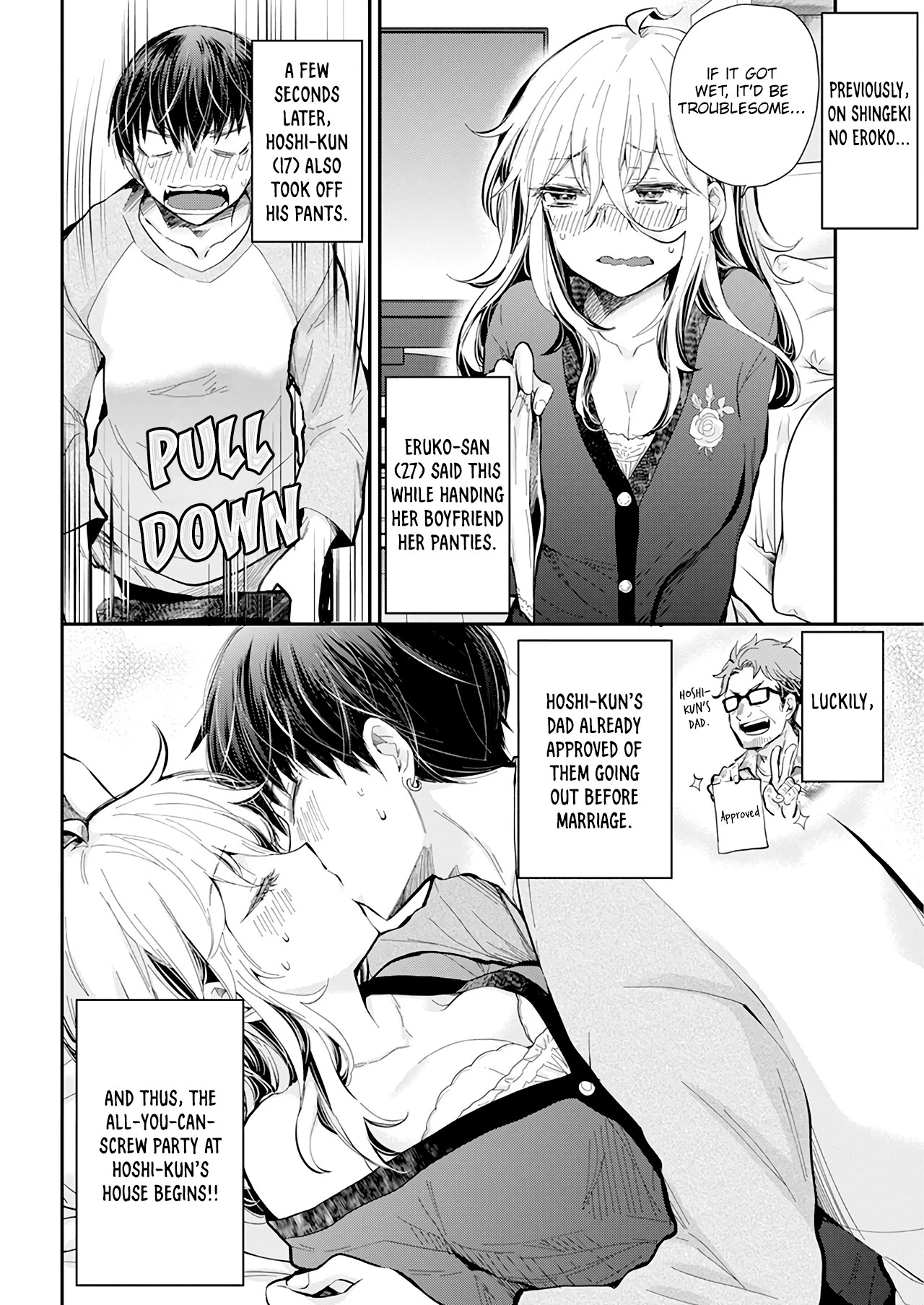 Shingeki no Eroko-san Chapter 33 page 3 - Chapter 33: I was simultaneously attacking the delinquent in a naked apron and concerned about being too lewd