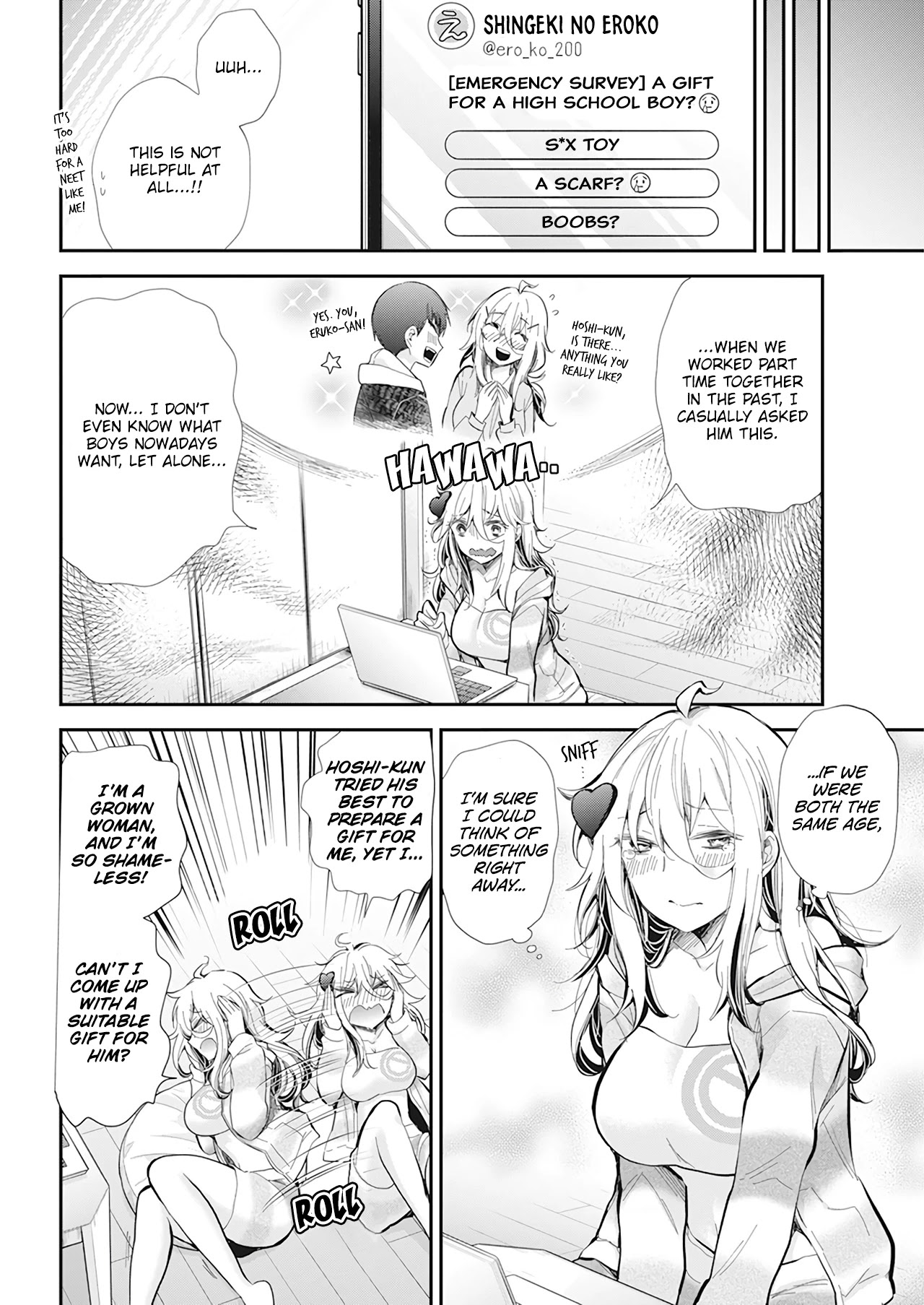 Shingeki no Eroko-san Chapter 34 page 7 - Chapter 34: What is a suitable Christmas Gift for a High School boy, aside from a Naked Apron?
