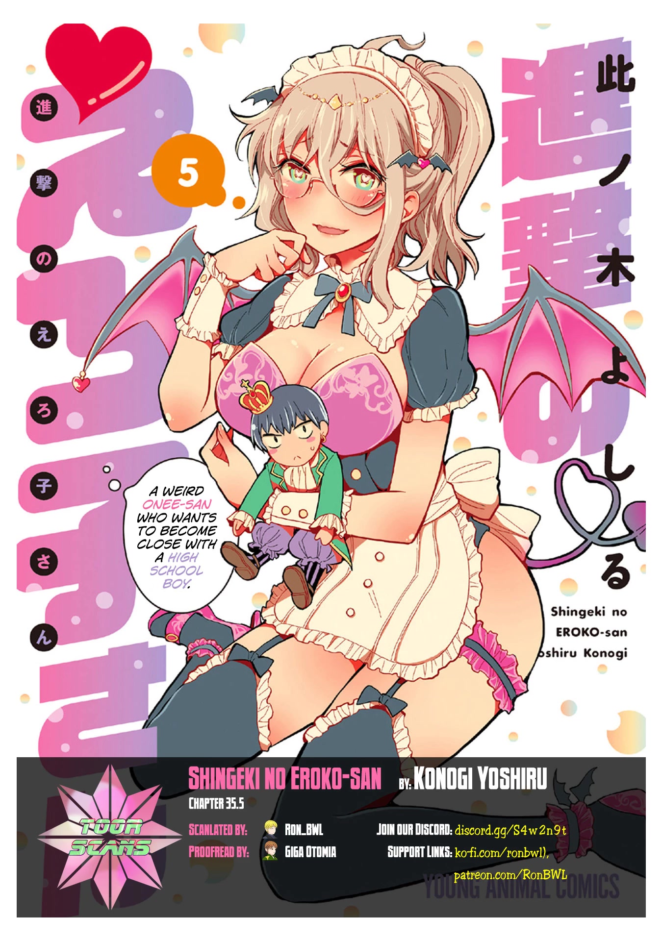 Shingeki no Eroko-san Chapter 35.6 page 1 - Chapter 35.6: Vol.5 Omake
