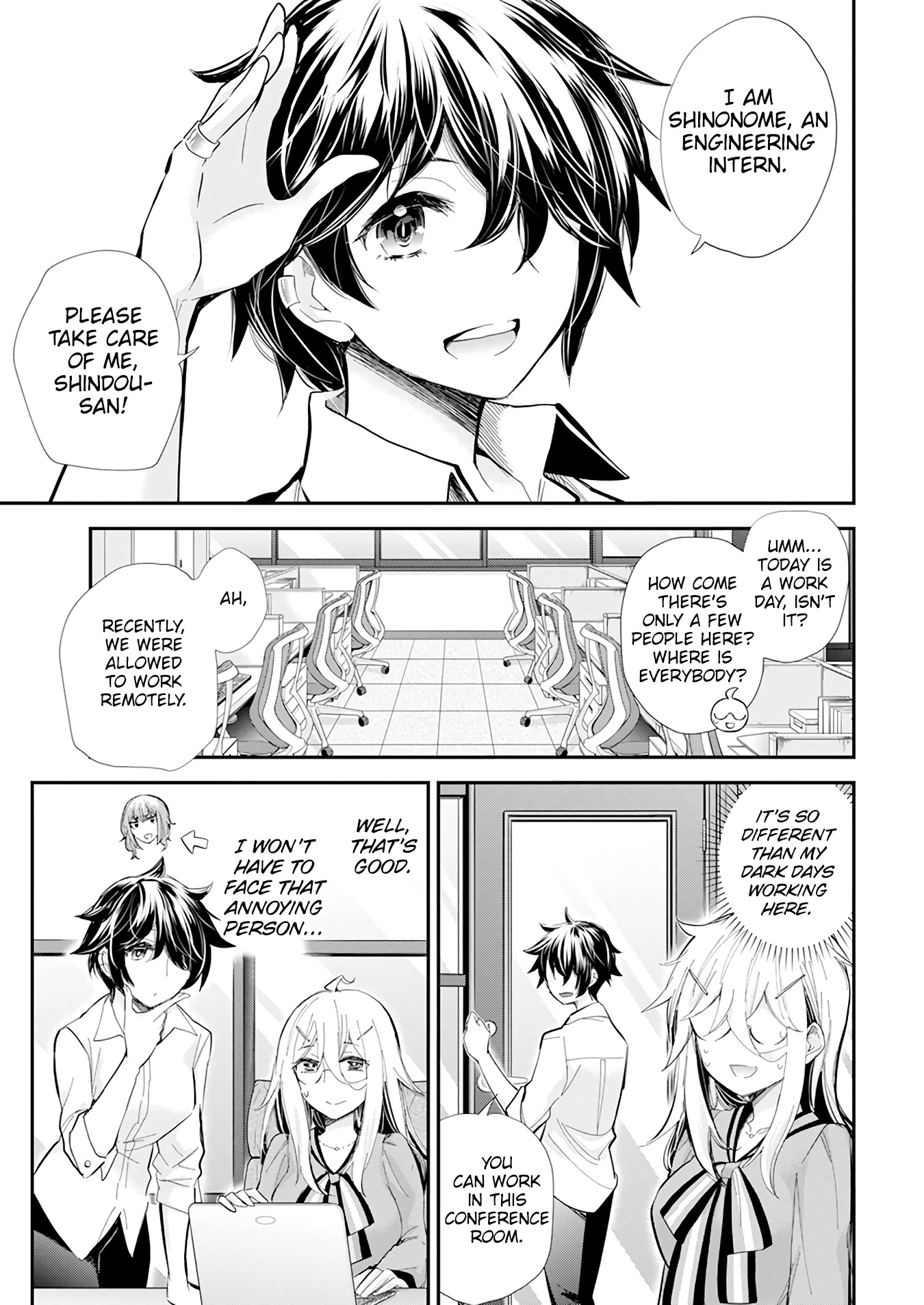 Shingeki no Eroko-san Chapter 37 page 10 - Chapter 37: I know this is sudden, but I am going back to being a corporate slave... Since i am an adult! (I want to meet Hoshi-kun)