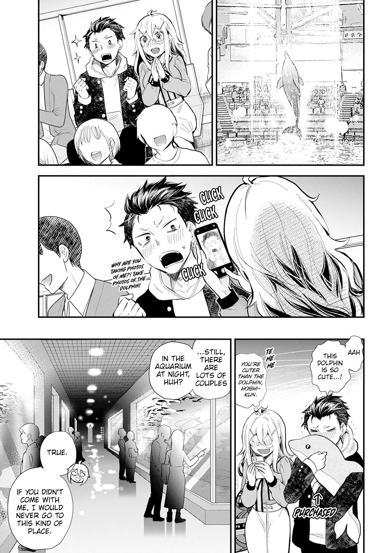 Shingeki no Eroko-san Chapter 38 page 18 - Chapter 38: Fight among girl is so tiring~ but my boyfriend is even cuter than a dolphin~!