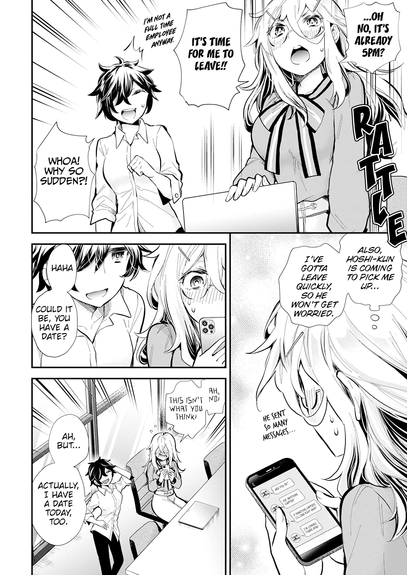 Shingeki no Eroko-san Chapter 38 page 9 - Chapter 38: Fight among girl is so tiring~ but my boyfriend is even cuter than a dolphin~!