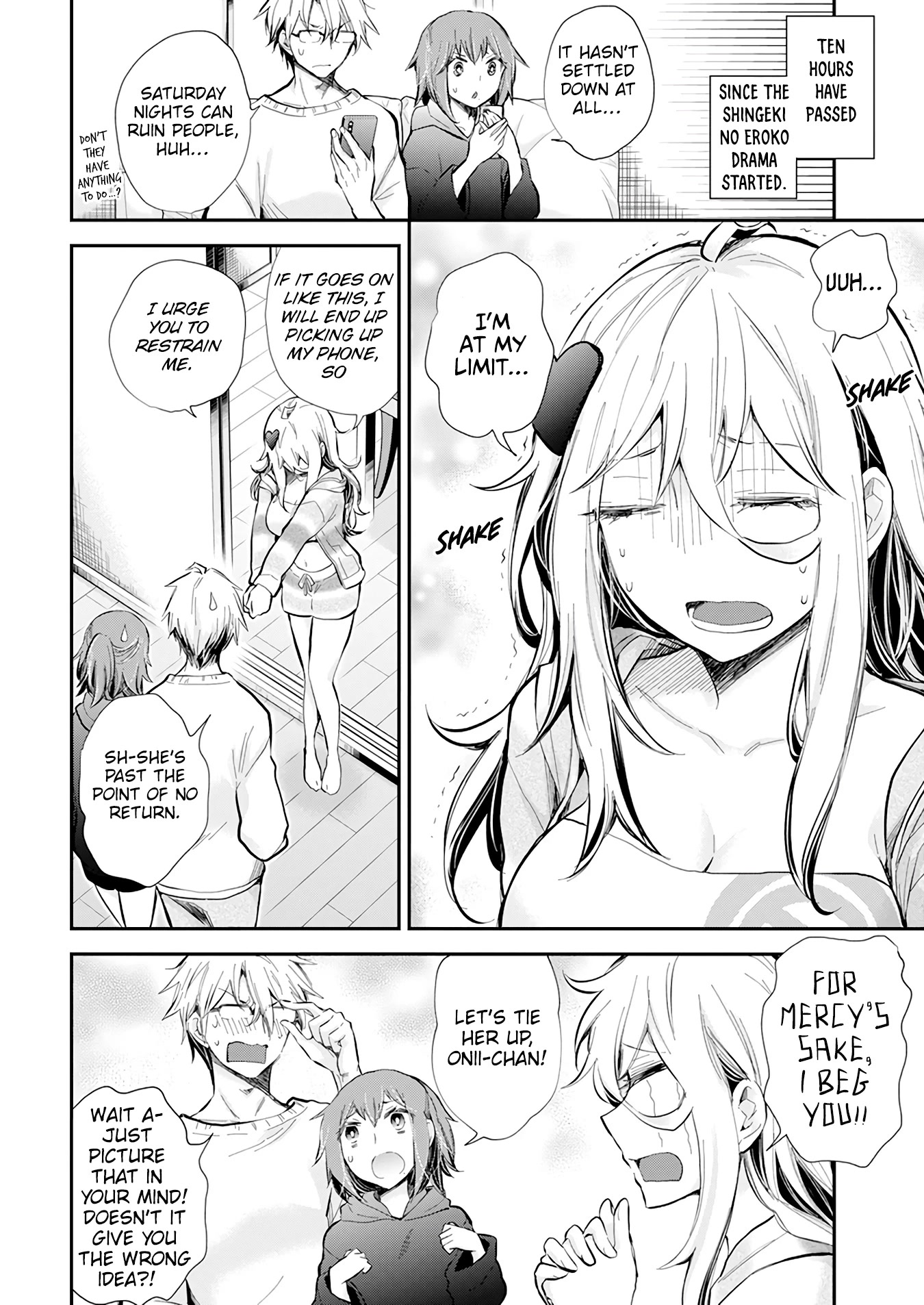 Shingeki no Eroko-san Chapter 39 page 15 - Chapter 39: I stirred up social media drama?! I'm in a tough spot so please tie me down! (Physically!)