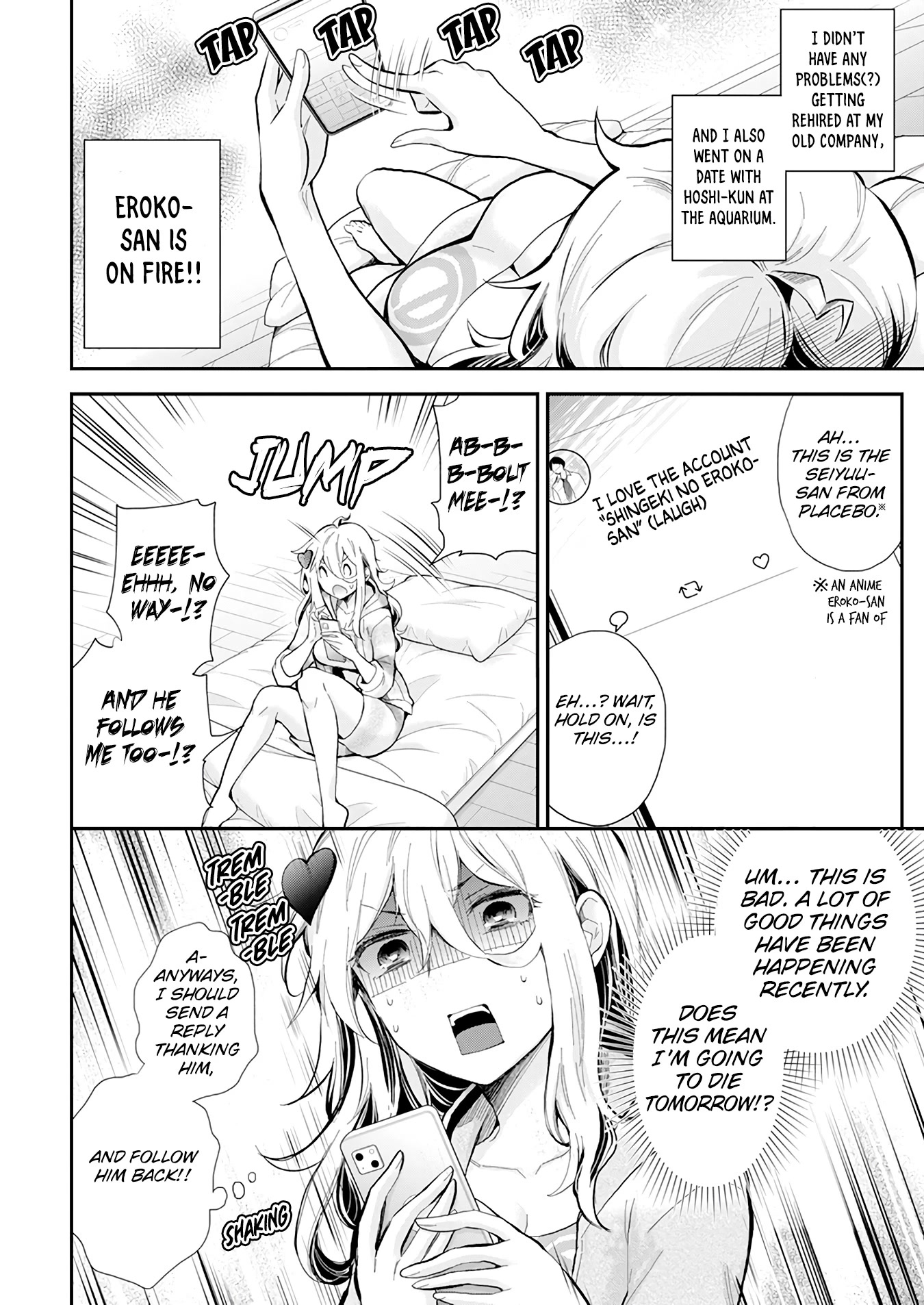 Shingeki no Eroko-san Chapter 39 page 3 - Chapter 39: I stirred up social media drama?! I'm in a tough spot so please tie me down! (Physically!)