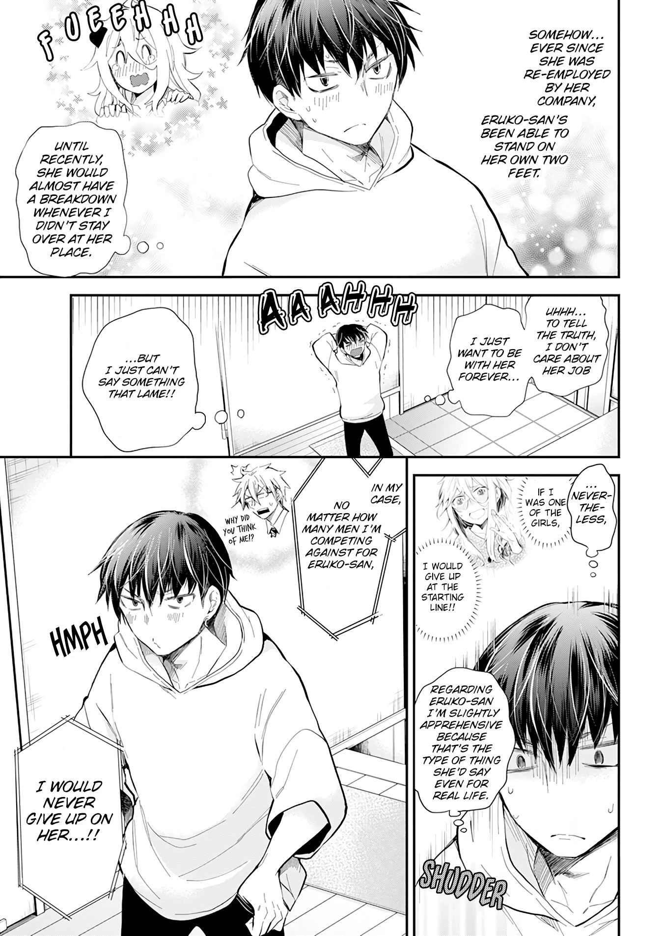 Shingeki no Eroko-san Chapter 40 page 14 - Chapter 40: (Amazing twist) High school boys excited about harem love comedy shows are like a blessing sent down from heaven! (I’m just a background character)