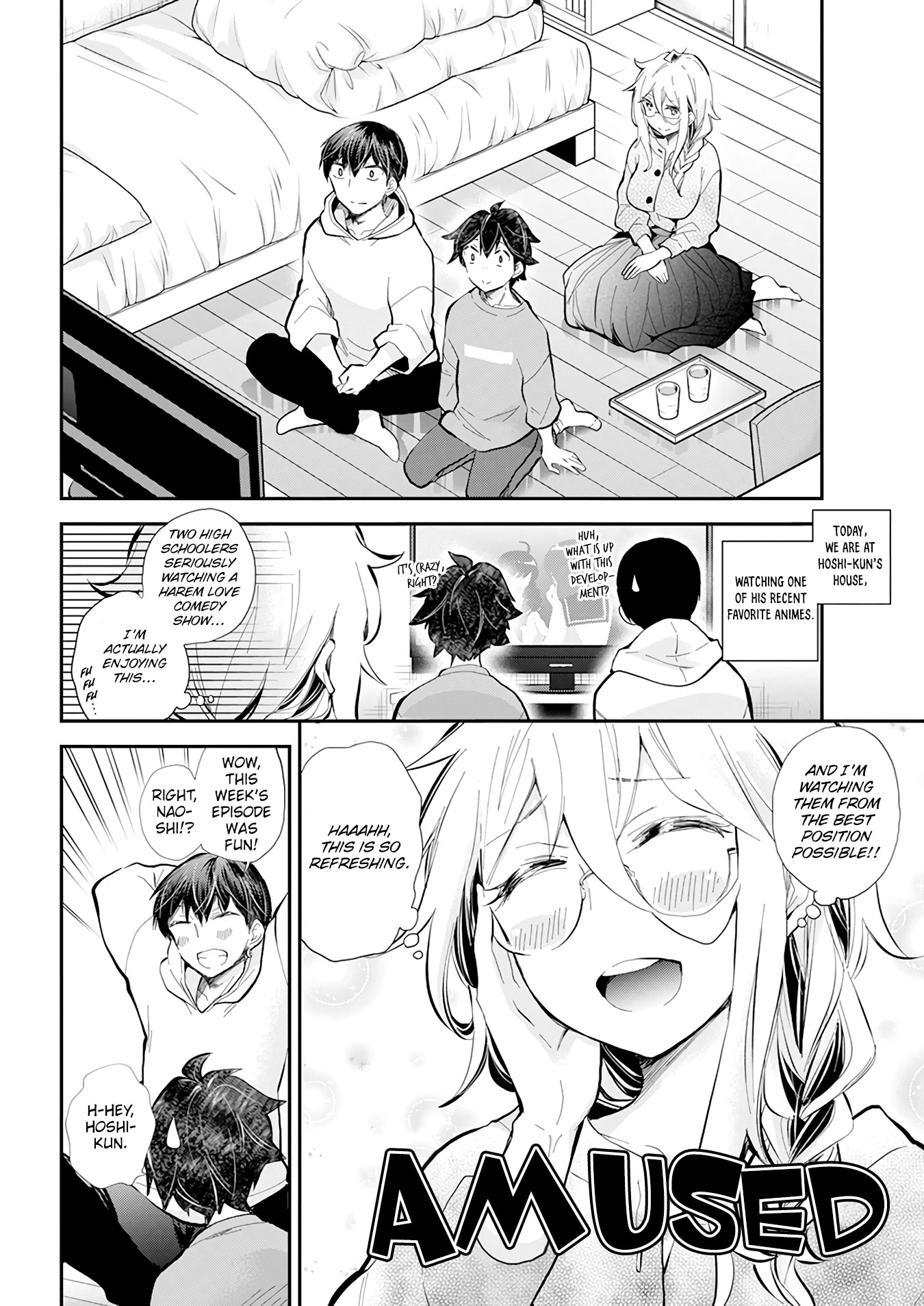 Shingeki no Eroko-san Chapter 40 page 3 - Chapter 40: (Amazing twist) High school boys excited about harem love comedy shows are like a blessing sent down from heaven! (I’m just a background character)