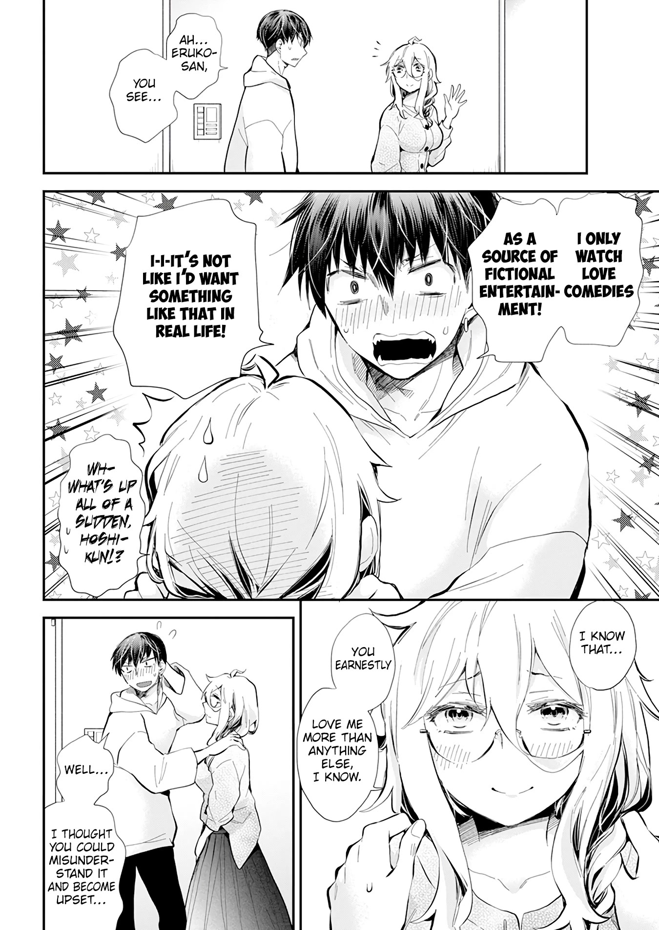 Shingeki no Eroko-san Chapter 40 page 9 - Chapter 40: (Amazing twist) High school boys excited about harem love comedy shows are like a blessing sent down from heaven! (I’m just a background character)
