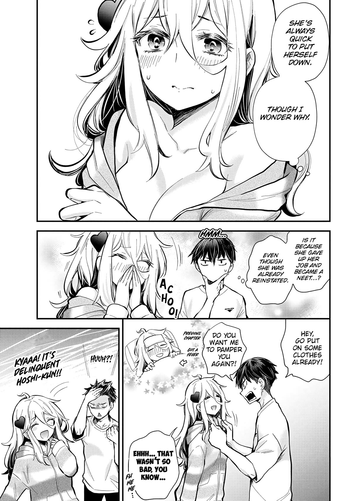 Shingeki no Eroko-san Chapter 44 page 7 - Chapter 44: There were times I felt lonely, but I’m doing well. I’ll make my boyfriend happy. One more beer, please.