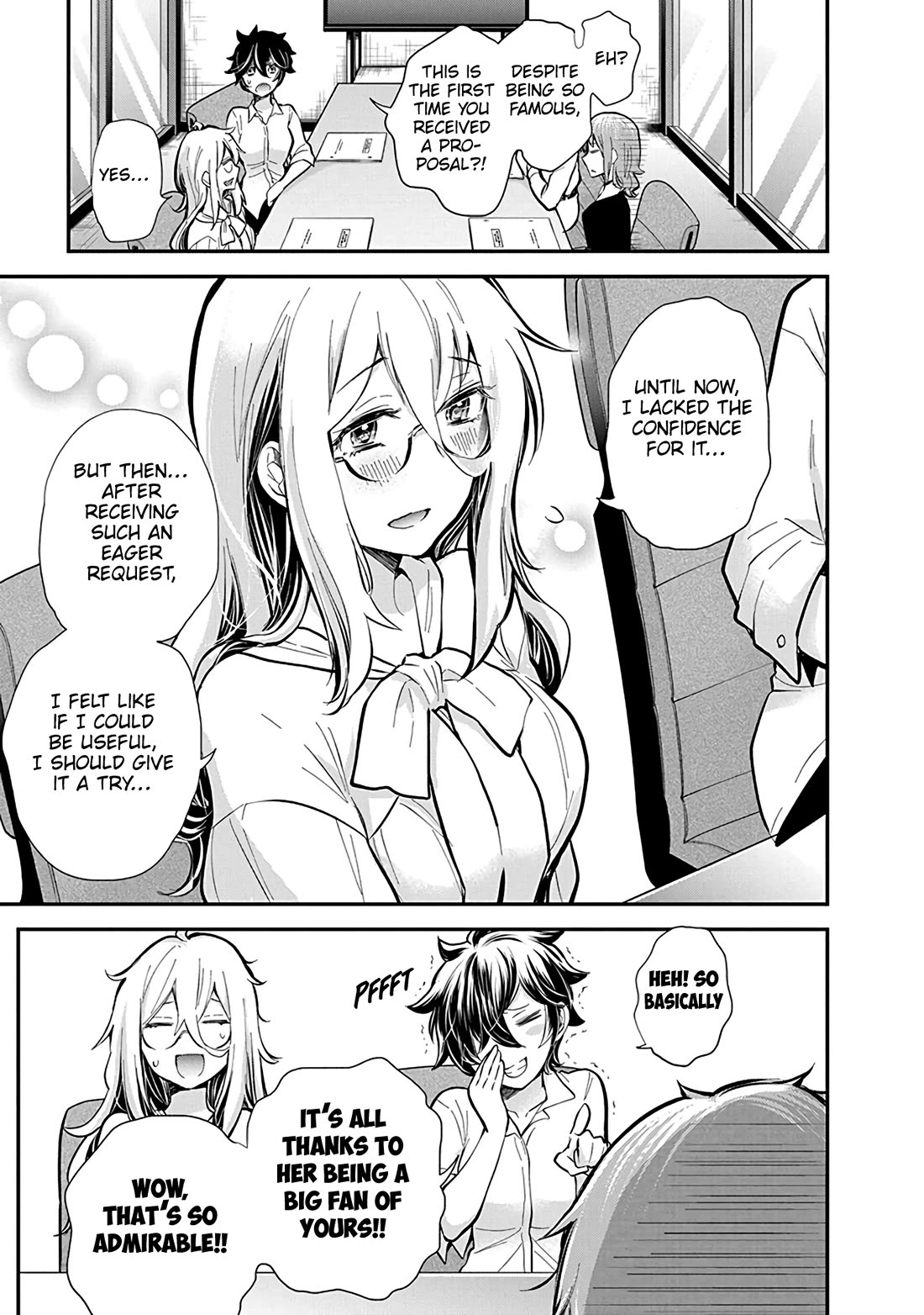 Shingeki no Eroko-san Chapter 47 page 14 - Chapter 47: Ah, pleased to meet you. I'm Shingeki no Eroko. Tee-hee :P