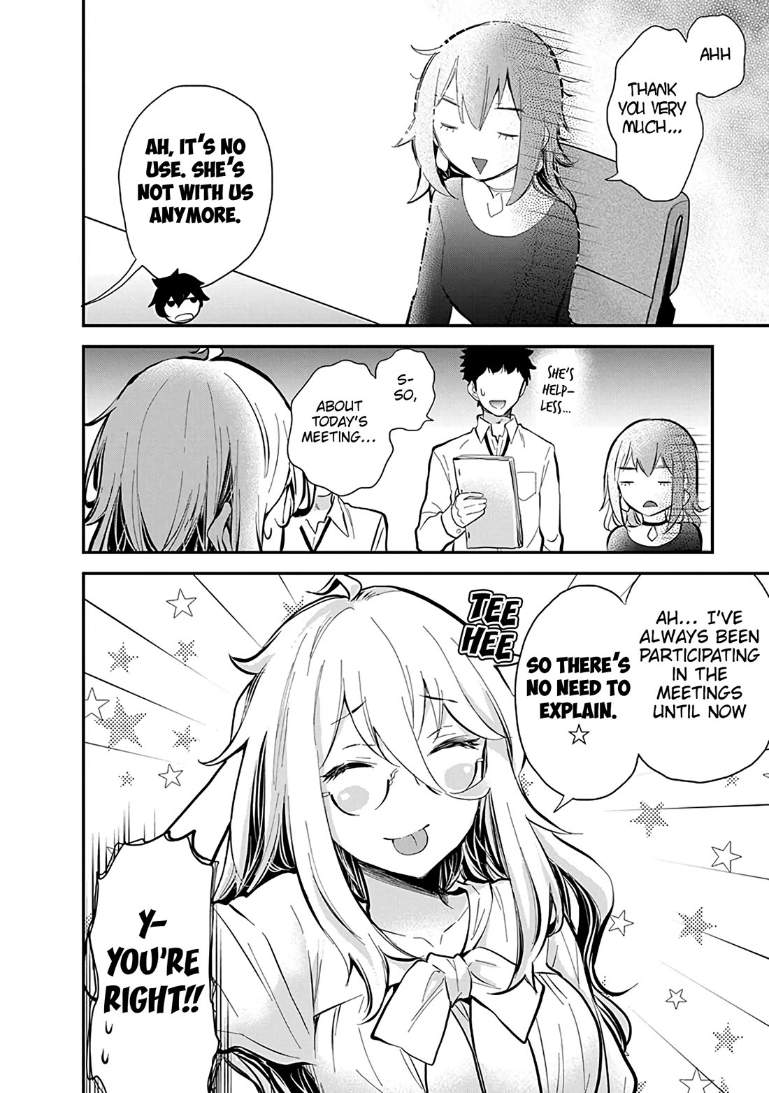 Shingeki no Eroko-san Chapter 47 page 15 - Chapter 47: Ah, pleased to meet you. I'm Shingeki no Eroko. Tee-hee :P