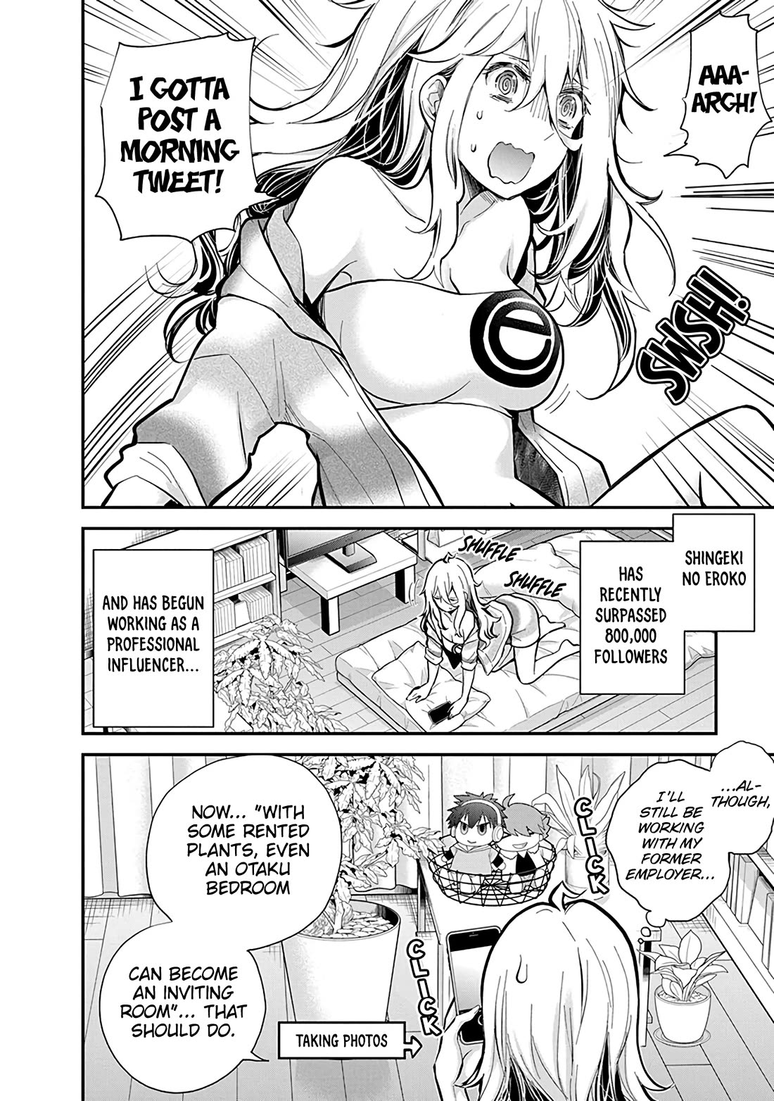 Shingeki no Eroko-san Chapter 48 page 3 - Chapter 48: What?! I'm invited to a manga club full of high school boys?! That's an instant yes