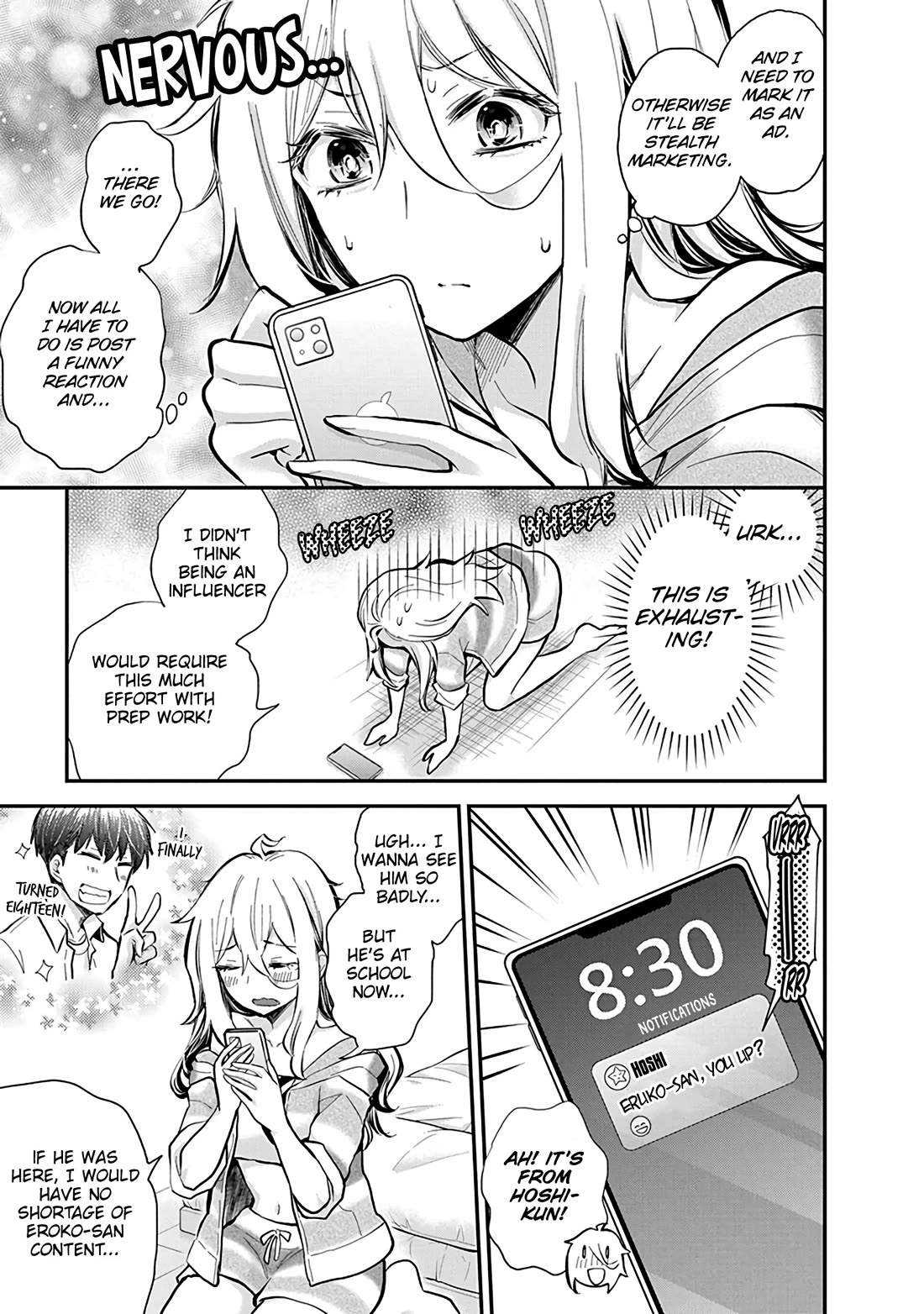 Shingeki no Eroko-san Chapter 48 page 4 - Chapter 48: What?! I'm invited to a manga club full of high school boys?! That's an instant yes