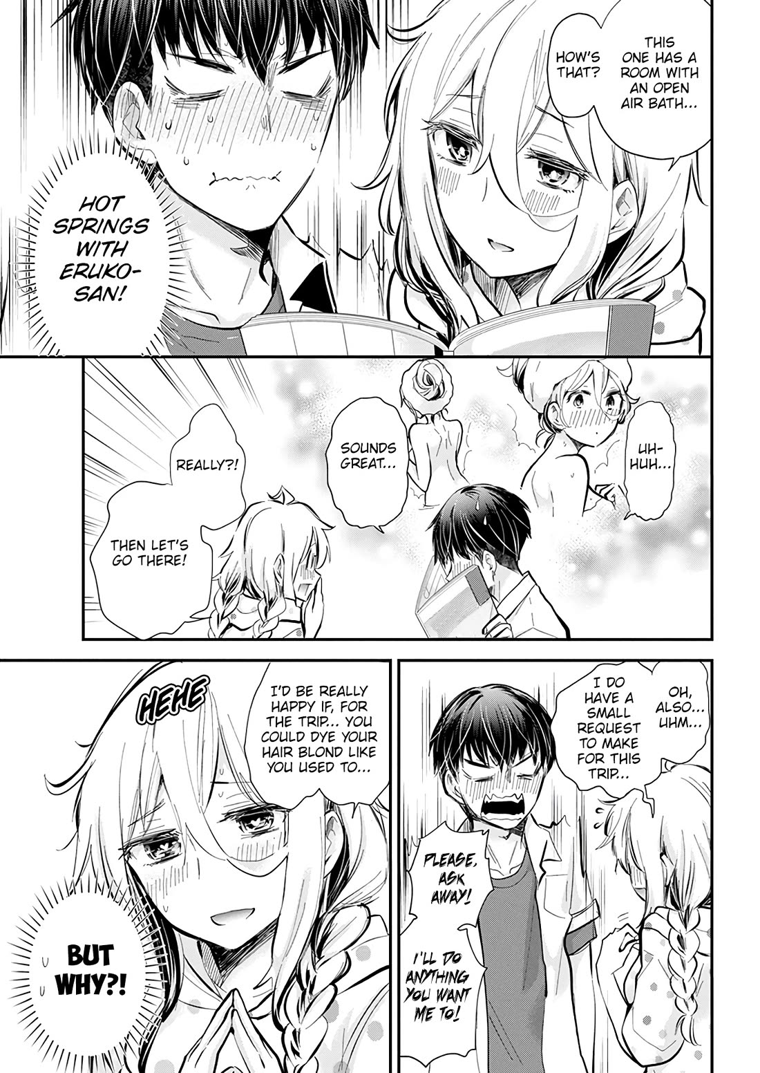 Shingeki no Eroko-san Chapter 51 page 15 - Chapter 51: Boyfriend's birthday!! (yippee♥) His present is... me?! (JK♥)