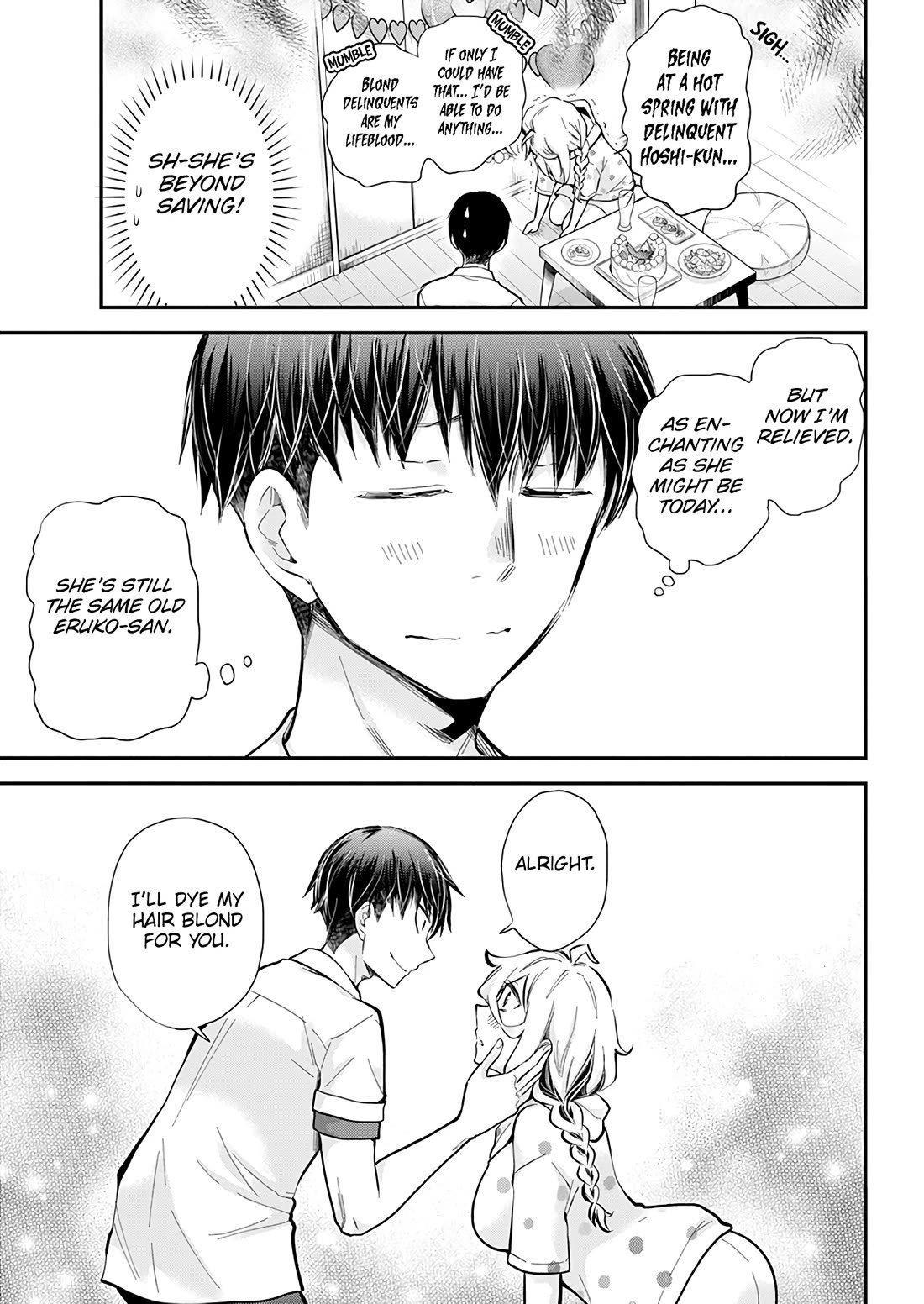 Shingeki no Eroko-san Chapter 51 page 17 - Chapter 51: Boyfriend's birthday!! (yippee♥) His present is... me?! (JK♥)
