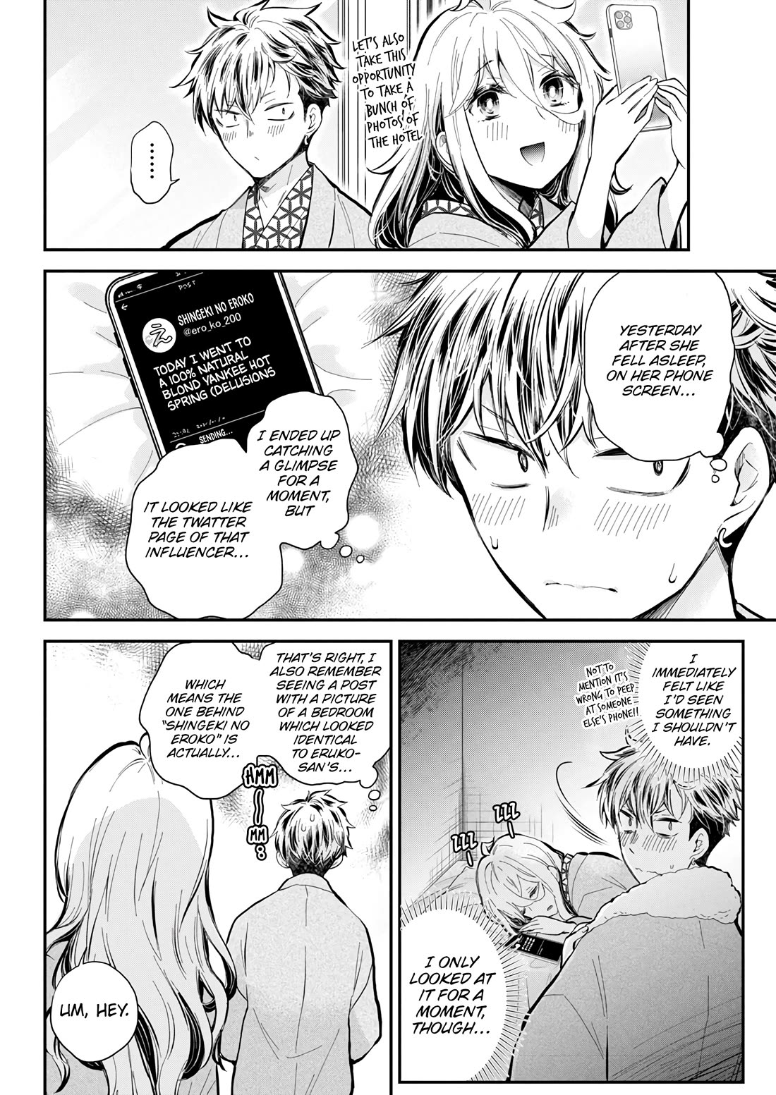 Shingeki no Eroko-san Chapter 53 page 3 - Chapter 53: Love gossip while lost over my blond yankee hot spring fantasy! I also fainted to boot, sorry, mother