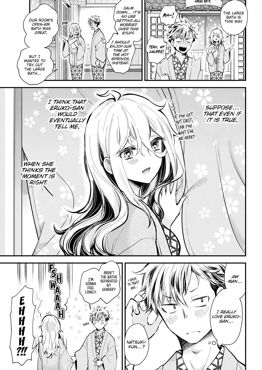 Shingeki no Eroko-san Chapter 53 page 4 - Chapter 53: Love gossip while lost over my blond yankee hot spring fantasy! I also fainted to boot, sorry, mother