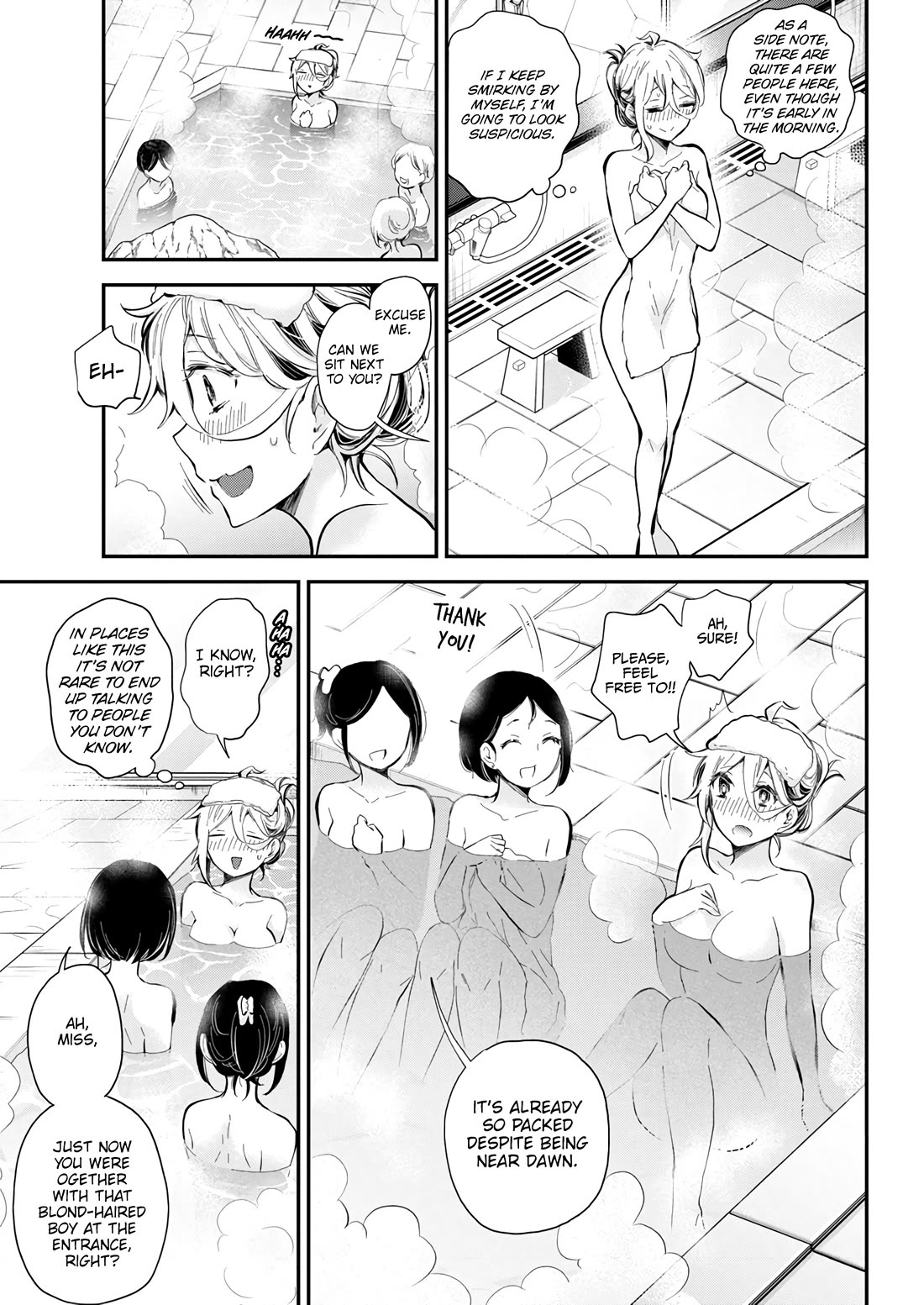 Shingeki no Eroko-san Chapter 53 page 6 - Chapter 53: Love gossip while lost over my blond yankee hot spring fantasy! I also fainted to boot, sorry, mother