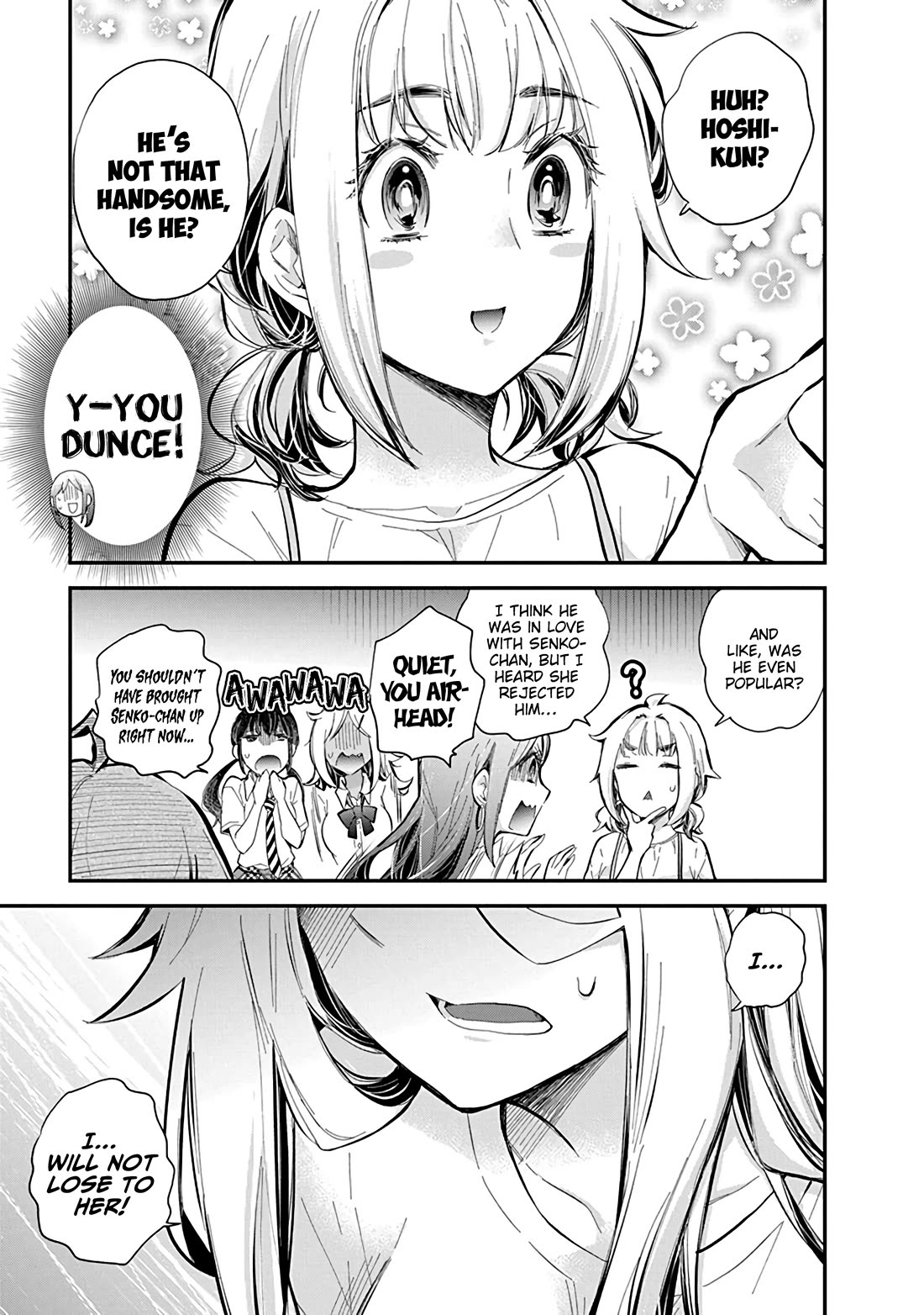 Shingeki no Eroko-san Chapter 56 page 14 - Chapter 56: No.1 Favorite?! Long Shot?! The one who neighs love for Hoshi-kun makes her debut in the Attacking Derby!