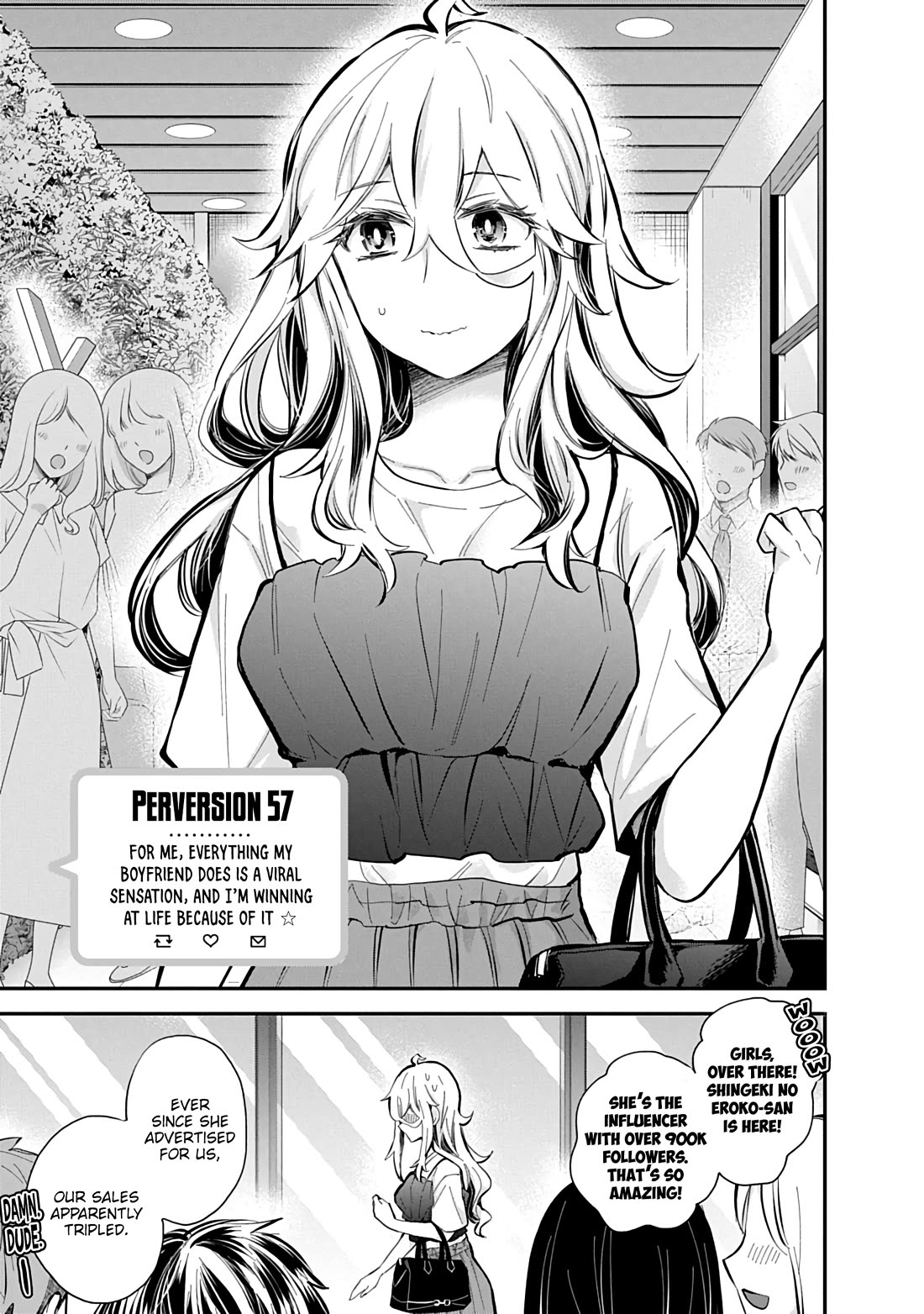 Shingeki no Eroko-san Chapter 57 page 6 - Chapter 57: For me, everything my boyfriend does is a viral sensation, and I’m winning at life because of it ☆