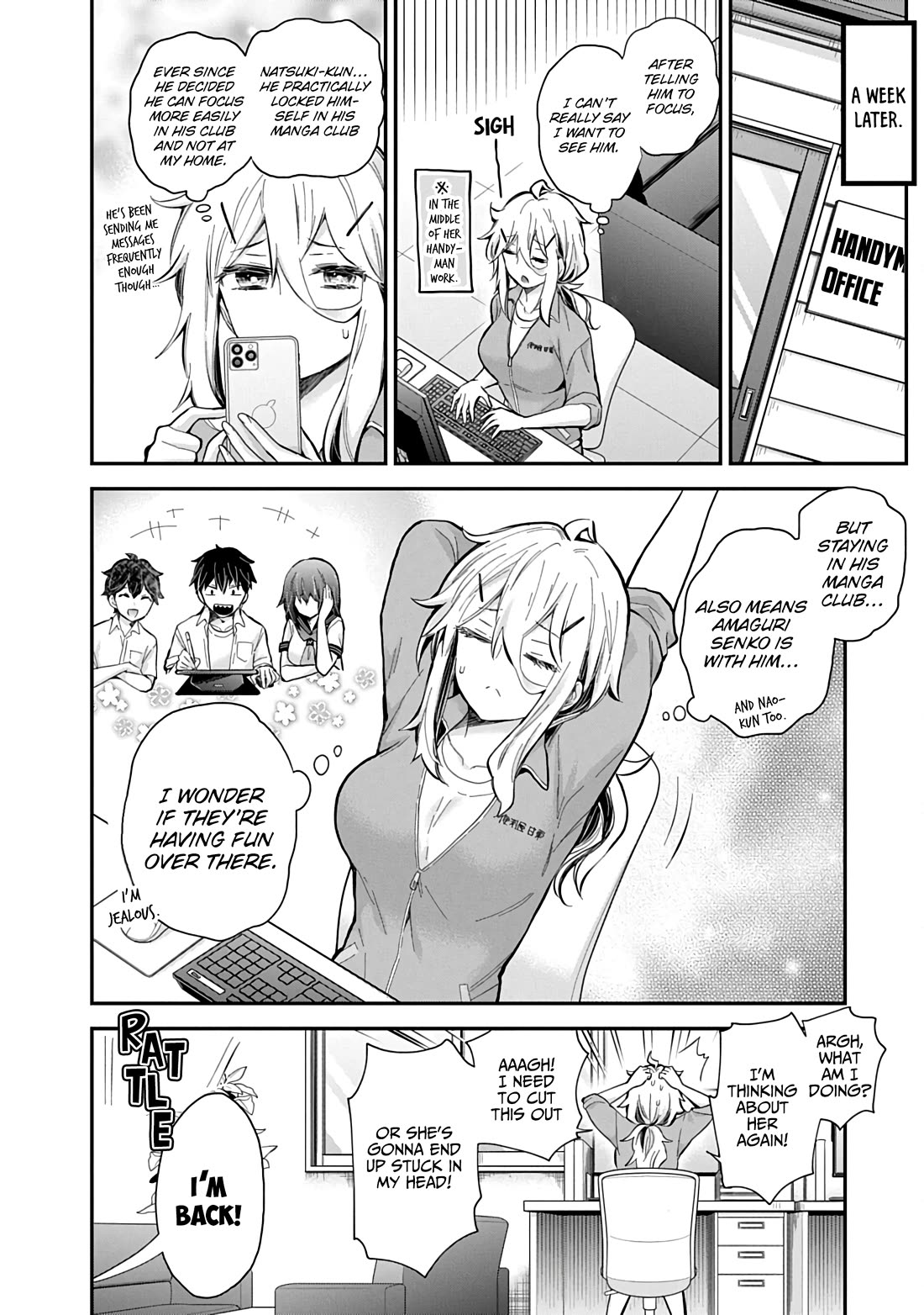 Shingeki no Eroko-san Chapter 58 page 11 - Chapter 58: My boyfriend is an omega trending god-tier artist?! Not to mention the character is designed after me, and the crazy amount of new followers knocked my socks off.