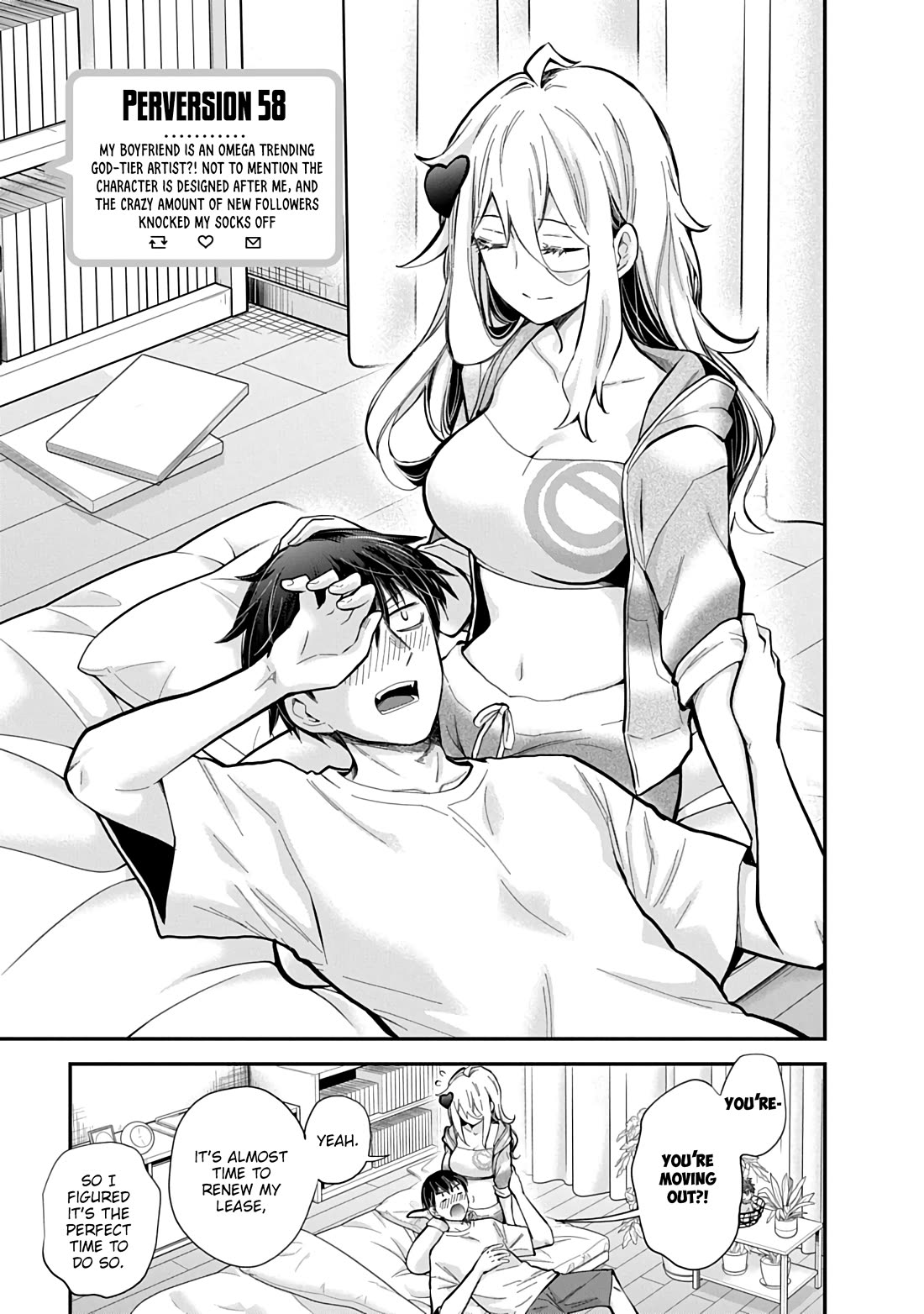 Shingeki no Eroko-san Chapter 58 page 2 - Chapter 58: My boyfriend is an omega trending god-tier artist?! Not to mention the character is designed after me, and the crazy amount of new followers knocked my socks off.
