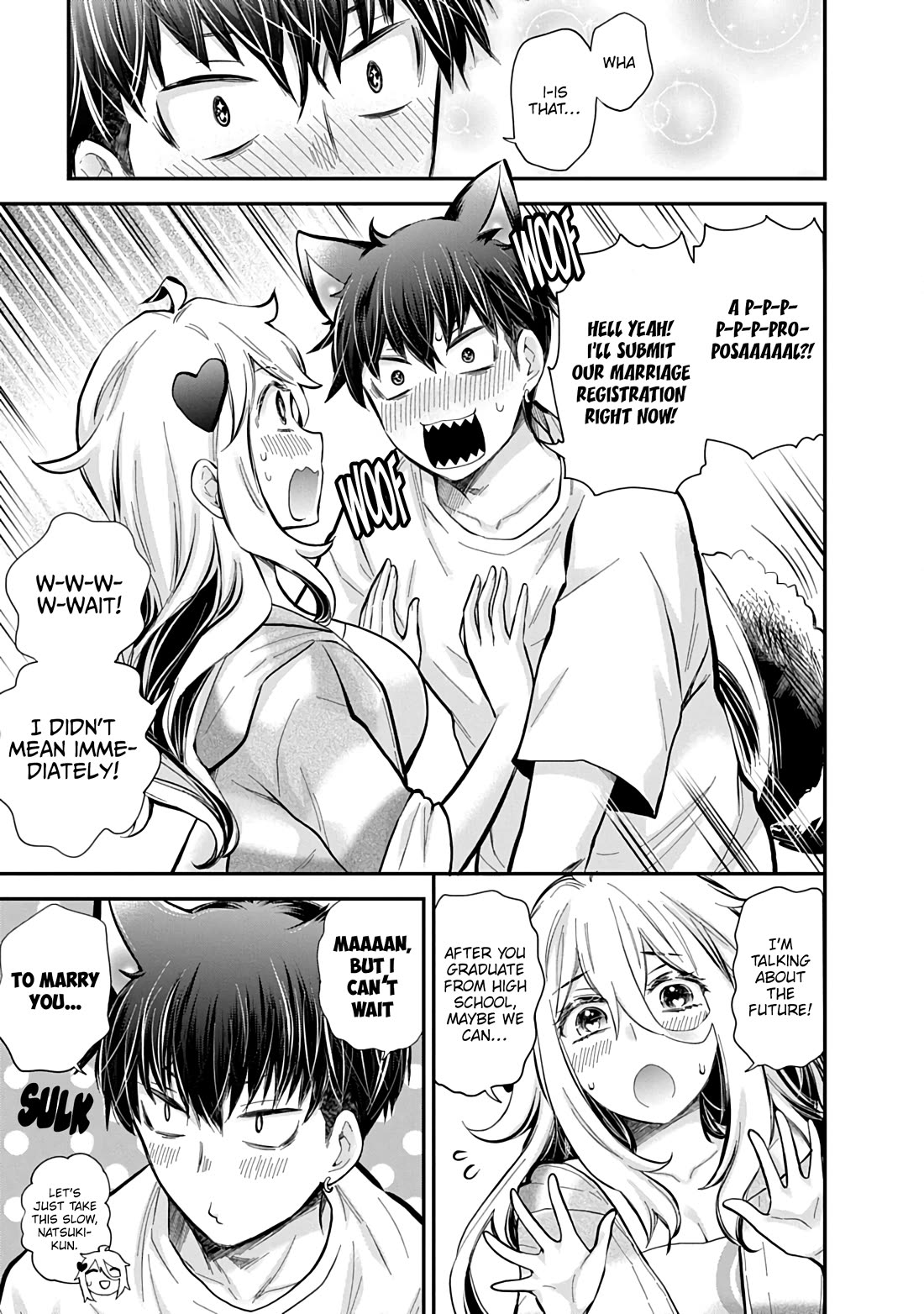 Shingeki no Eroko-san Chapter 58 page 4 - Chapter 58: My boyfriend is an omega trending god-tier artist?! Not to mention the character is designed after me, and the crazy amount of new followers knocked my socks off.
