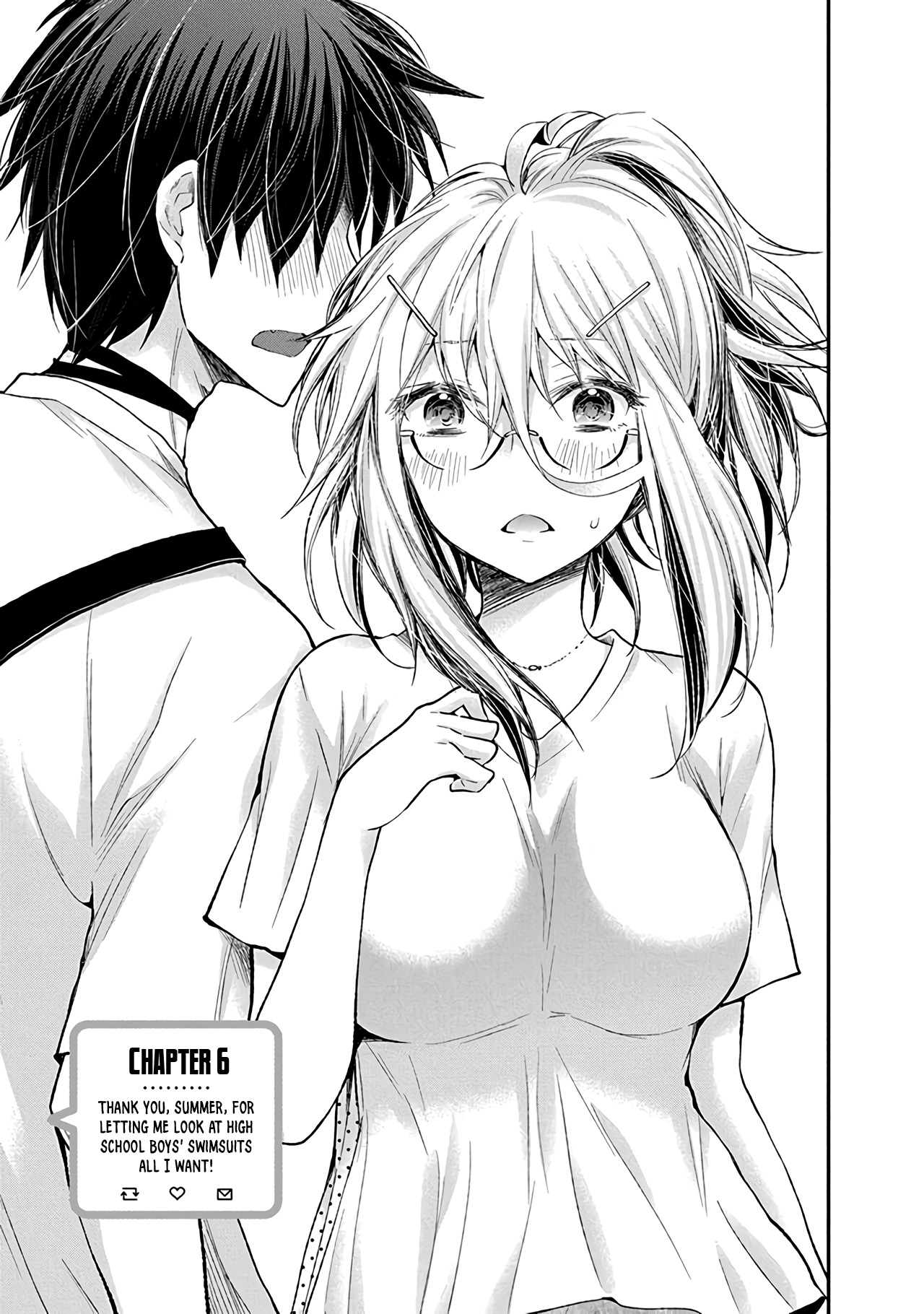 Shingeki no Eroko-san Chapter 6 page 2 - Chapter 6: Thank you, summer, for letting me look at high school boys' swimsuits all I want!
