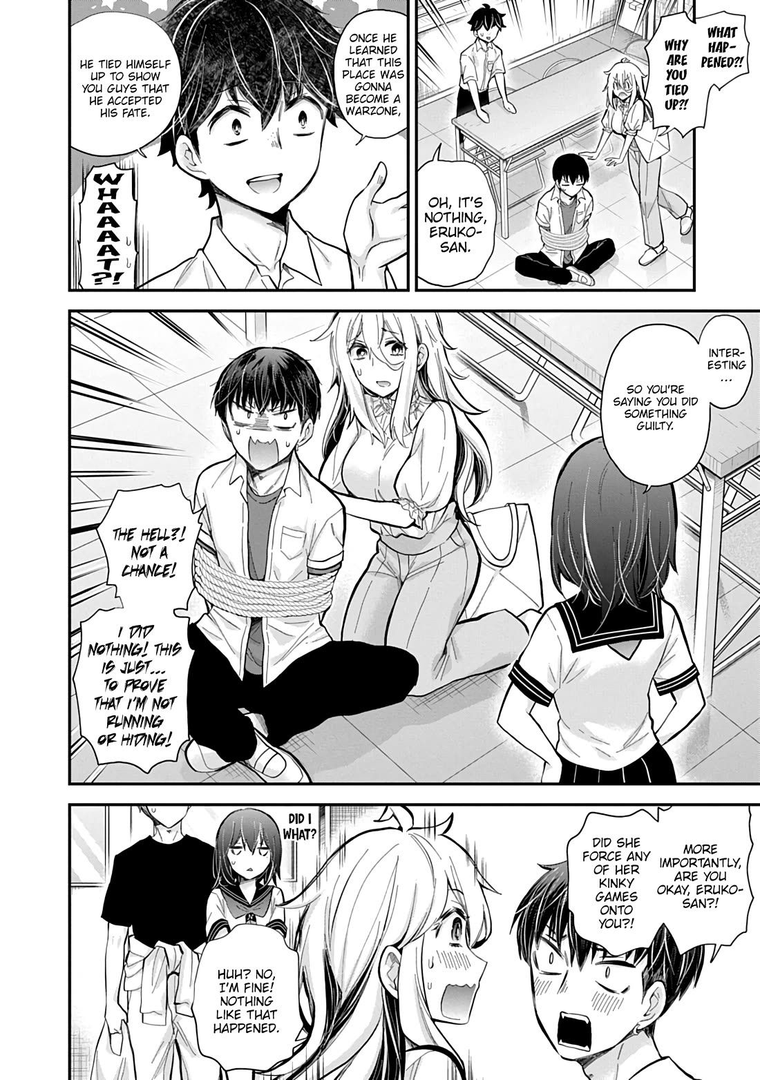 Shingeki no Eroko-san Chapter 60 page 7 - Chapter 60: This is my first encounter with her, and I already know this is a scripted loss with her final boss aura.