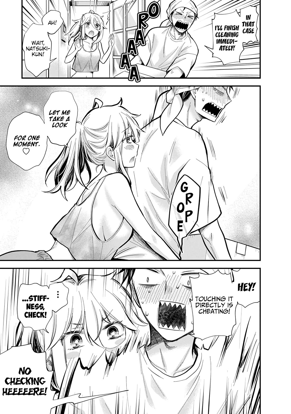 Shingeki no Eroko-san Chapter 61 page 12 - Chapter 61: Getting ready to live together with my younger boyfriend ♡ Or so I thought, but packing is hard when he’s packing heat!
